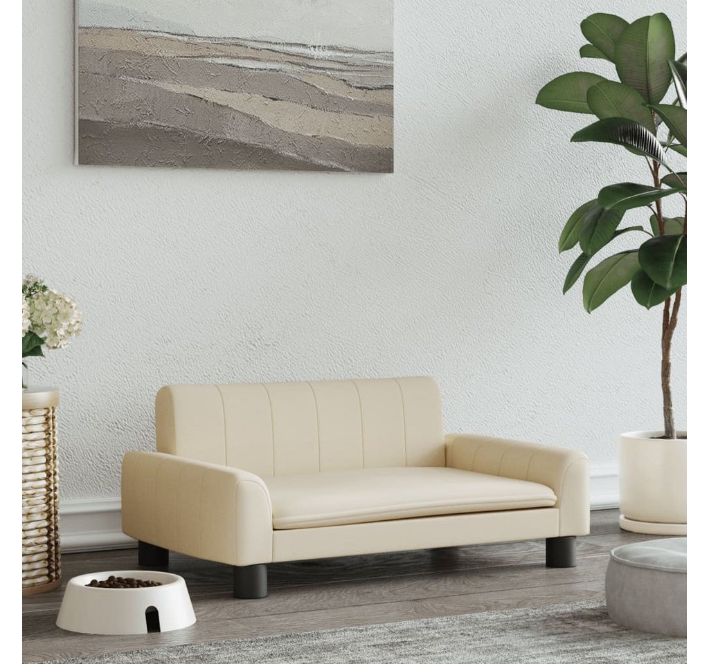 Thumbnail - vidaXL Hundekorb Hundebett Creme 70x45x30 cm Stoff Körbchen Hundesofa