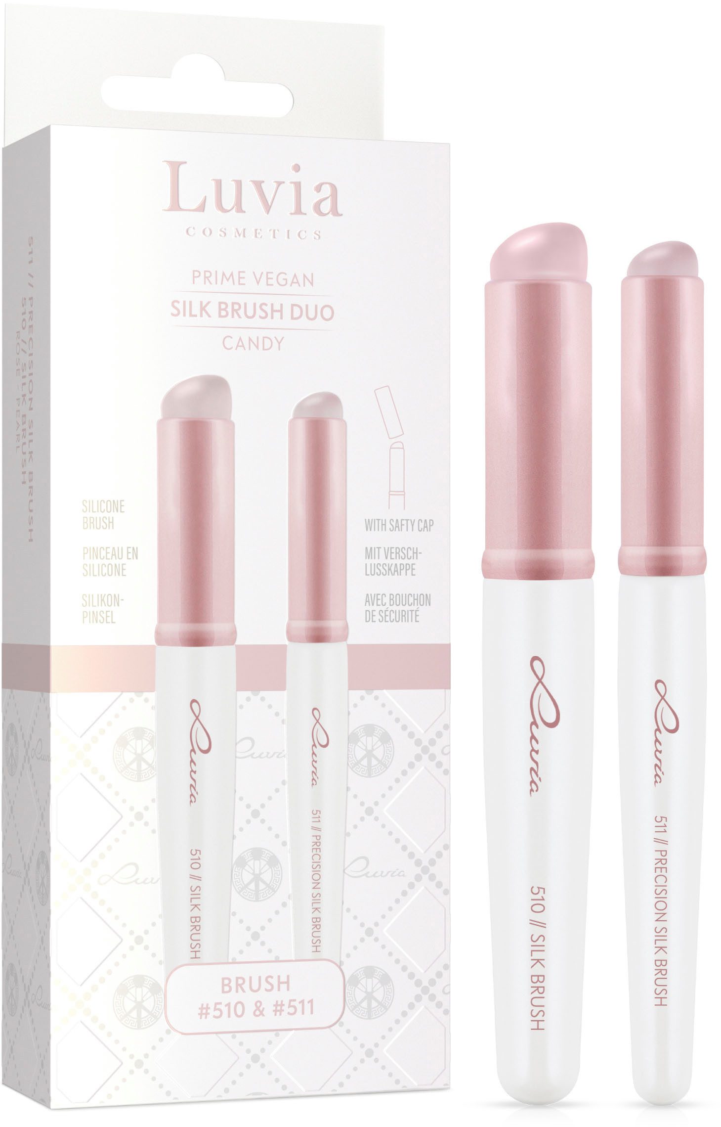Kosmetikpinsel-Set Silk Brush Duo Candy