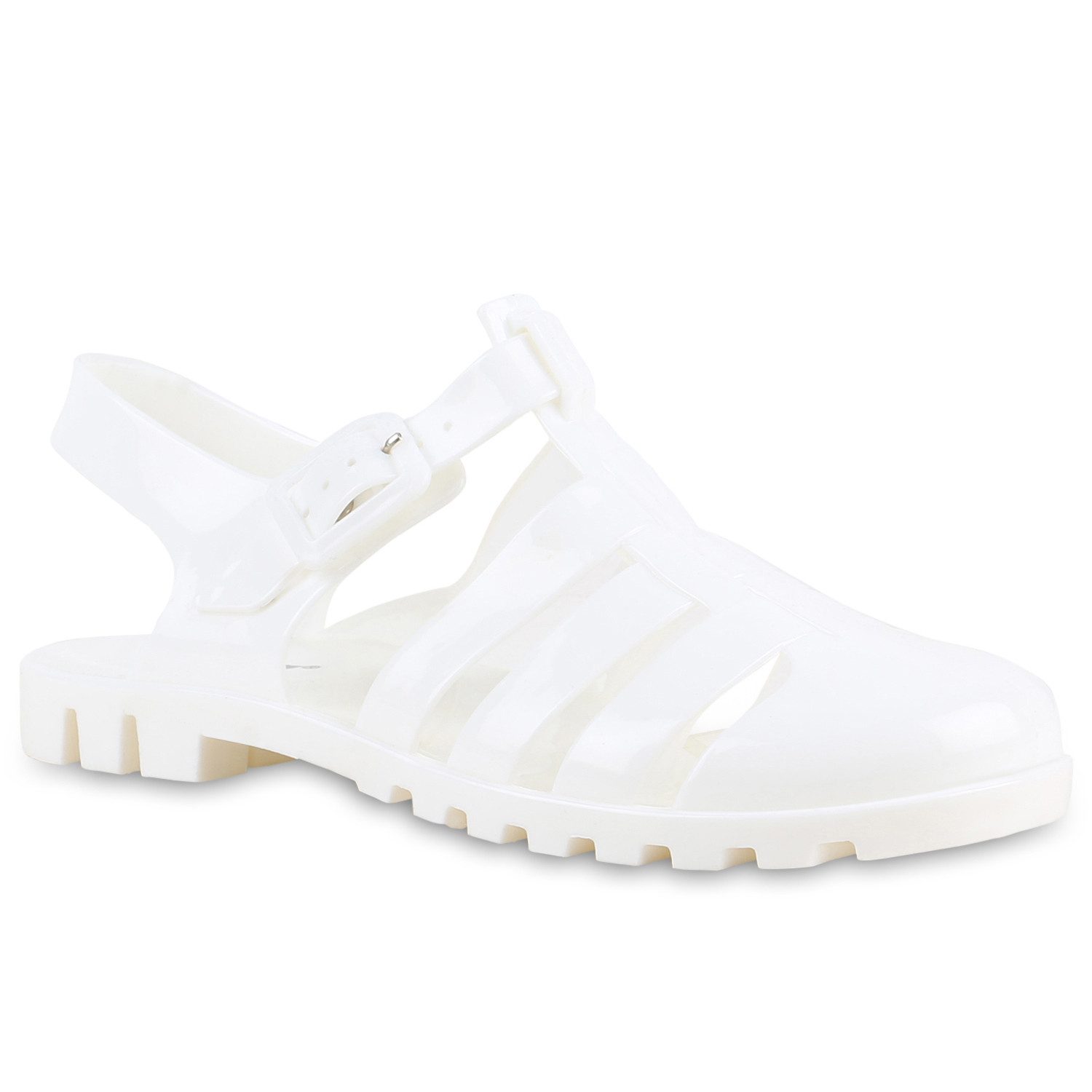 VAN HILL 837646 Pantolette Damen Sandalen Pantoletten Bequeme Lack Cut-Outs günstig online kaufen