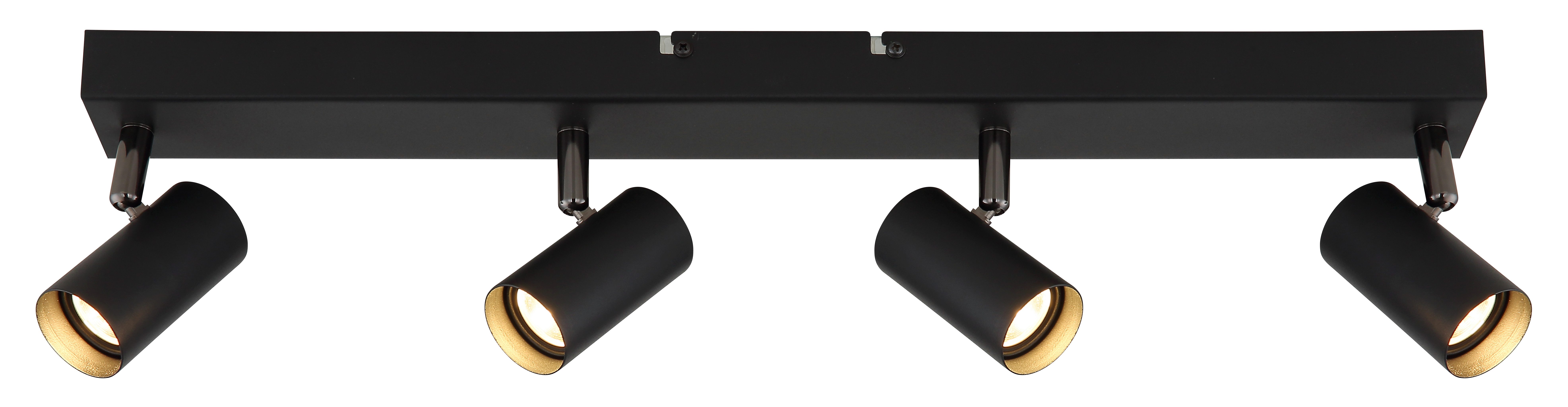 GLOBO LIGHTING Deckenspot ESTE, LED fest integriert, Warmweiß, Schwenkbarer Strahler schwarz matt mit LED 4x 21W