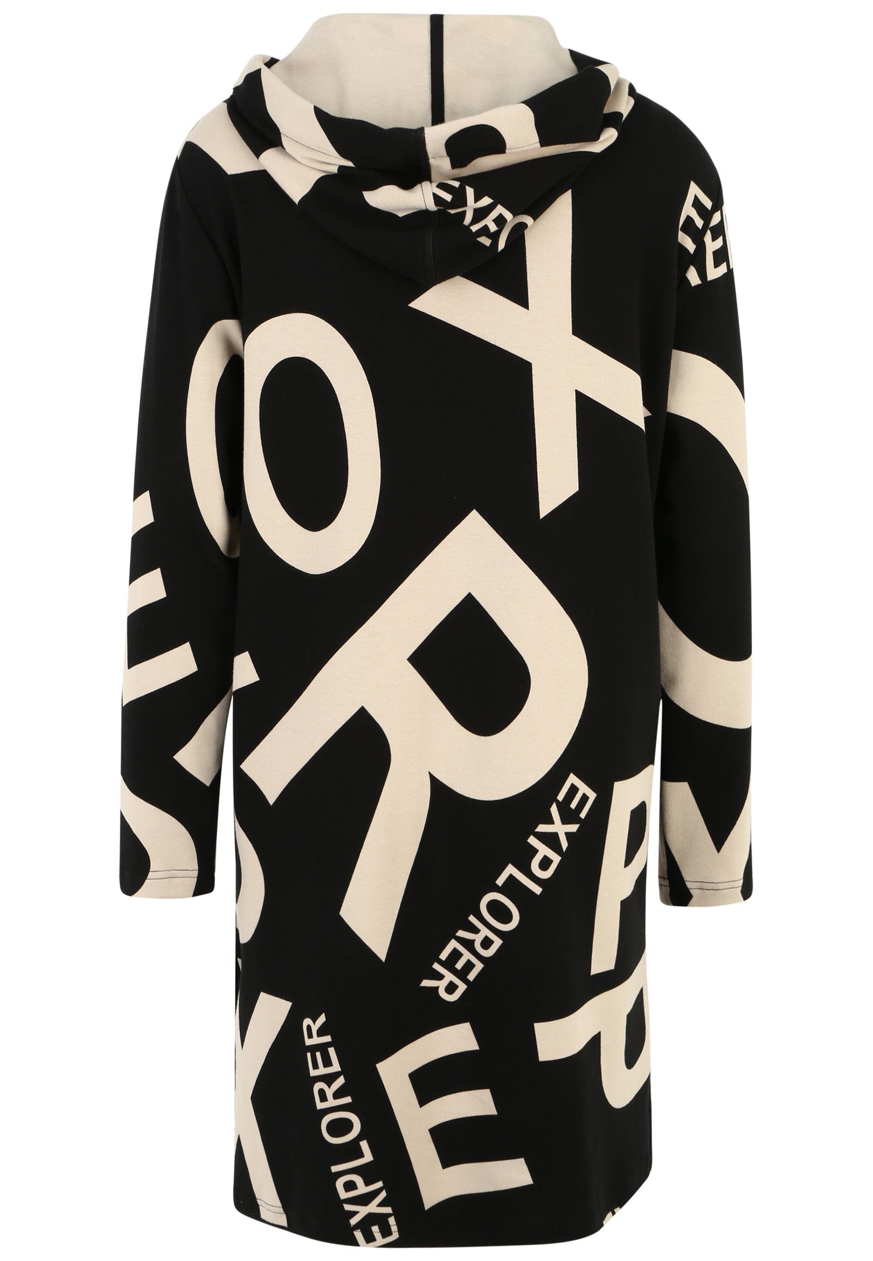 Print und Streich mit Doris Hoody mit Kapuze Statement unbekannt Longshirt Long-Sweatshirt