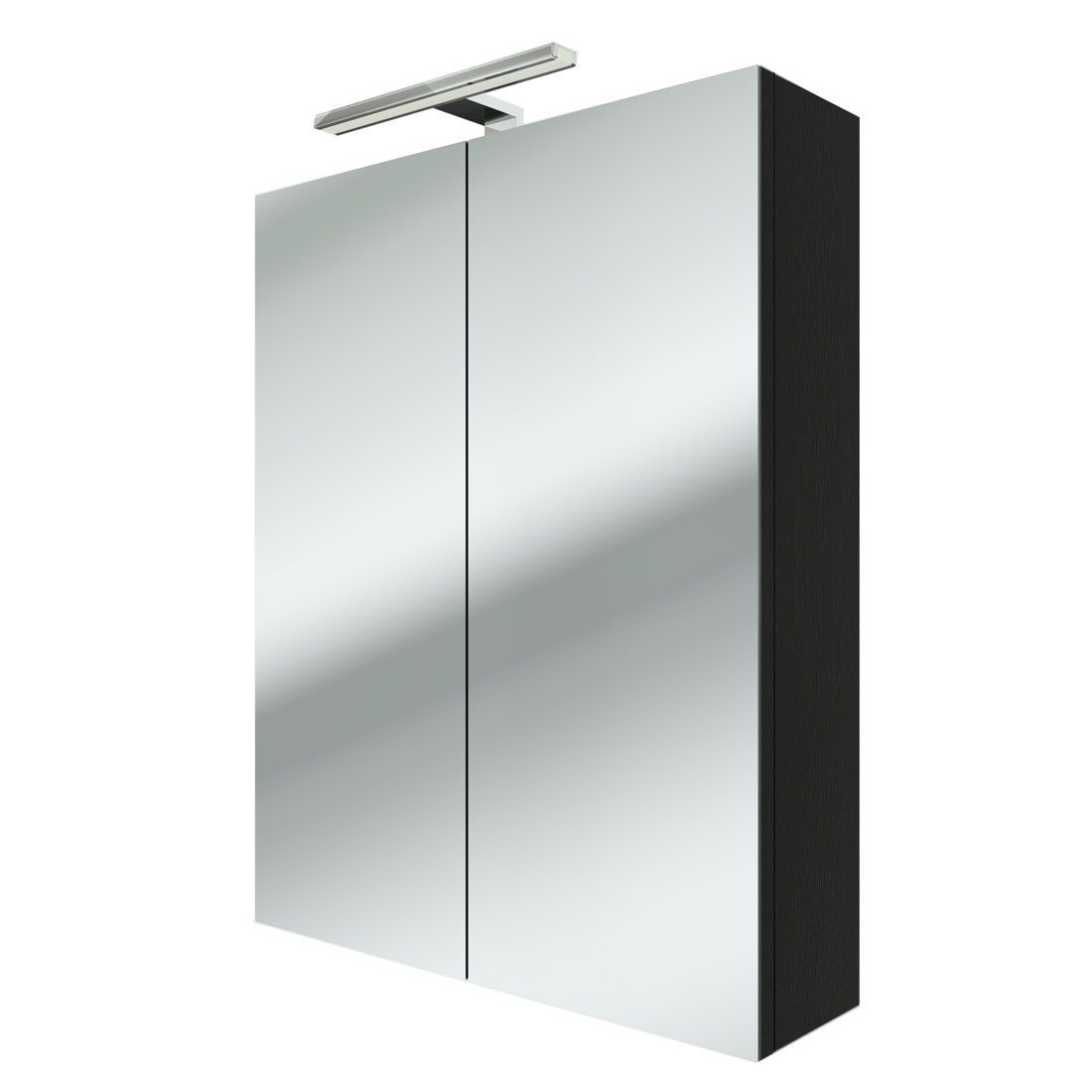 AcquaVapore Badezimmerspiegelschrank Spiegelschrank Badspiegel Badezimmer Spiegel City 60cm Esche schwarz