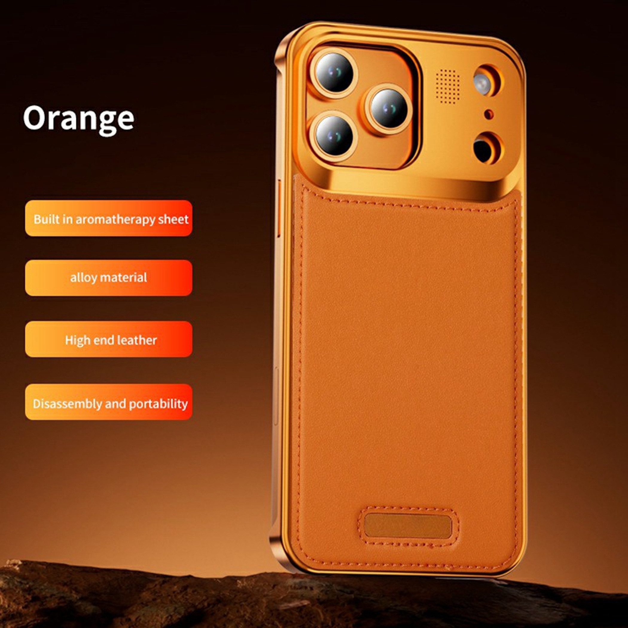 Wigento Handyhülle Magnetisch Aromatherapie Apple iPhone 17 Pro Max Aluminiumlegierung 6,86 Zoll, Magnetisch, Gemustert, Stoßfest, Aromatherapie-Einlage