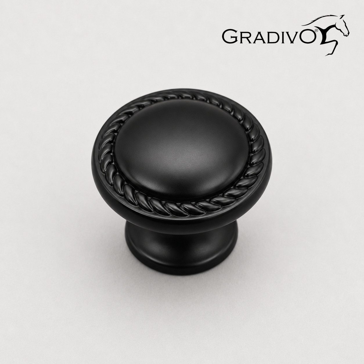 Gradivo Möbelgriff Schrankknopf Schubladenknopf 215 - Schwarz