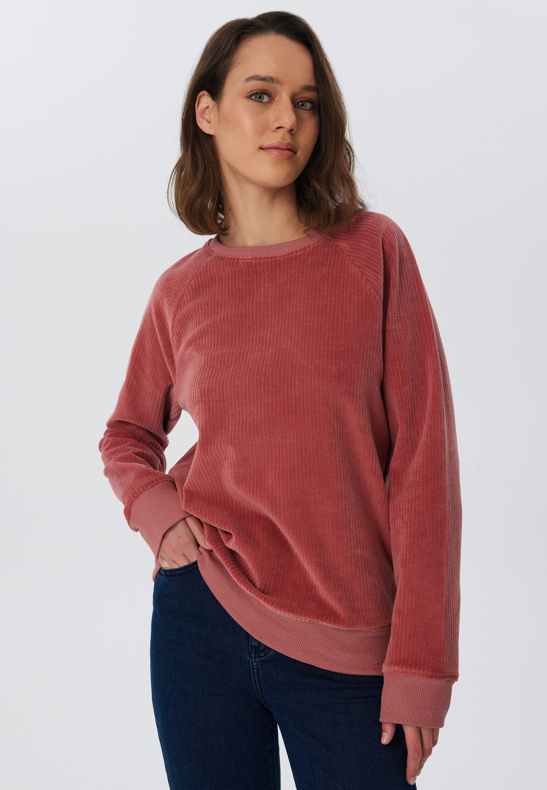 Leela COTTON Sweatshirt Damen Cord Sweatshirt günstig online kaufen