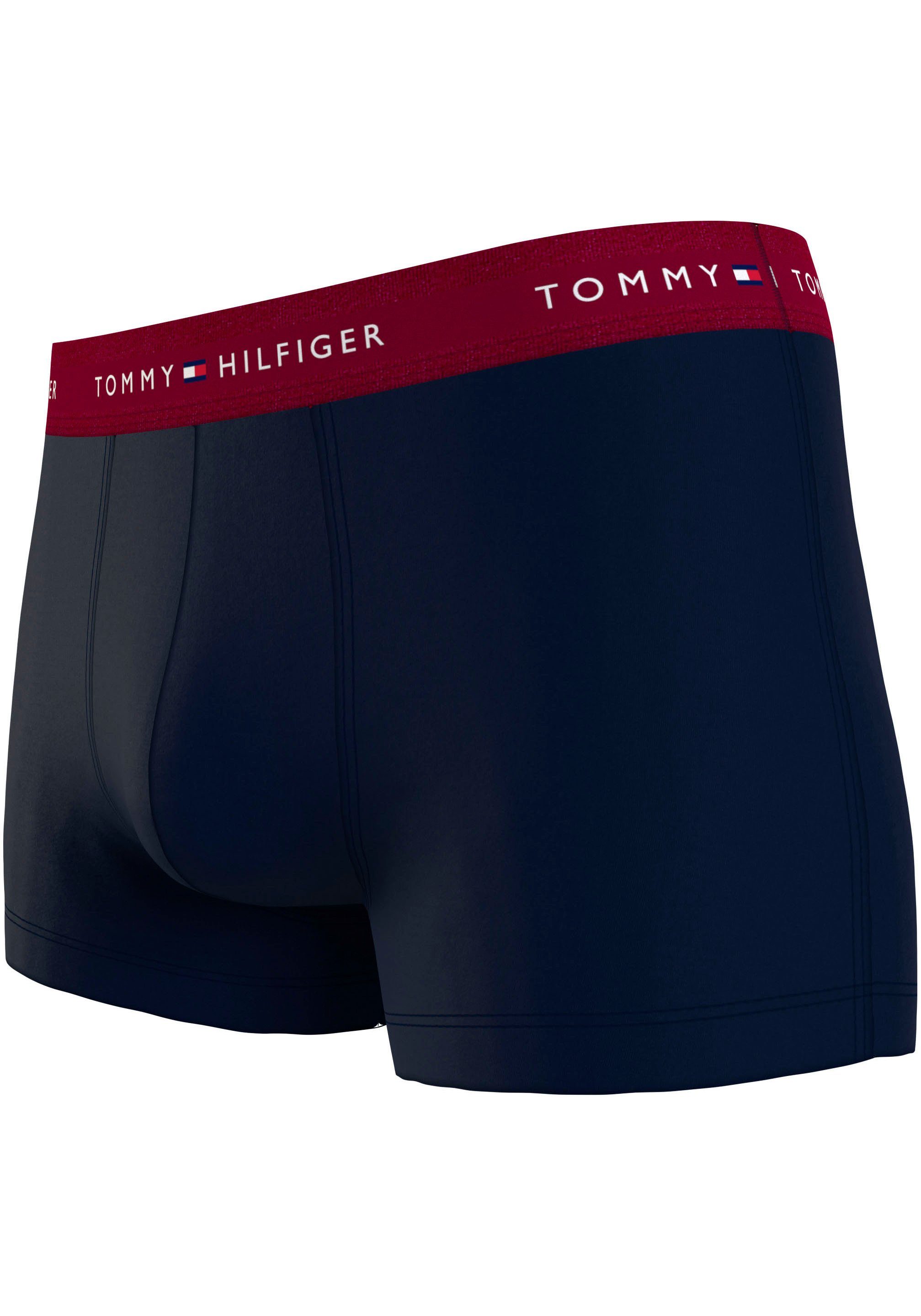 3er-Pack) 3-St., Logo-Elastikbund mit Trunk Tommy (Packung, rouge/nouveau green/desert TRUNK Underwear Hilfiger 3P WB sky