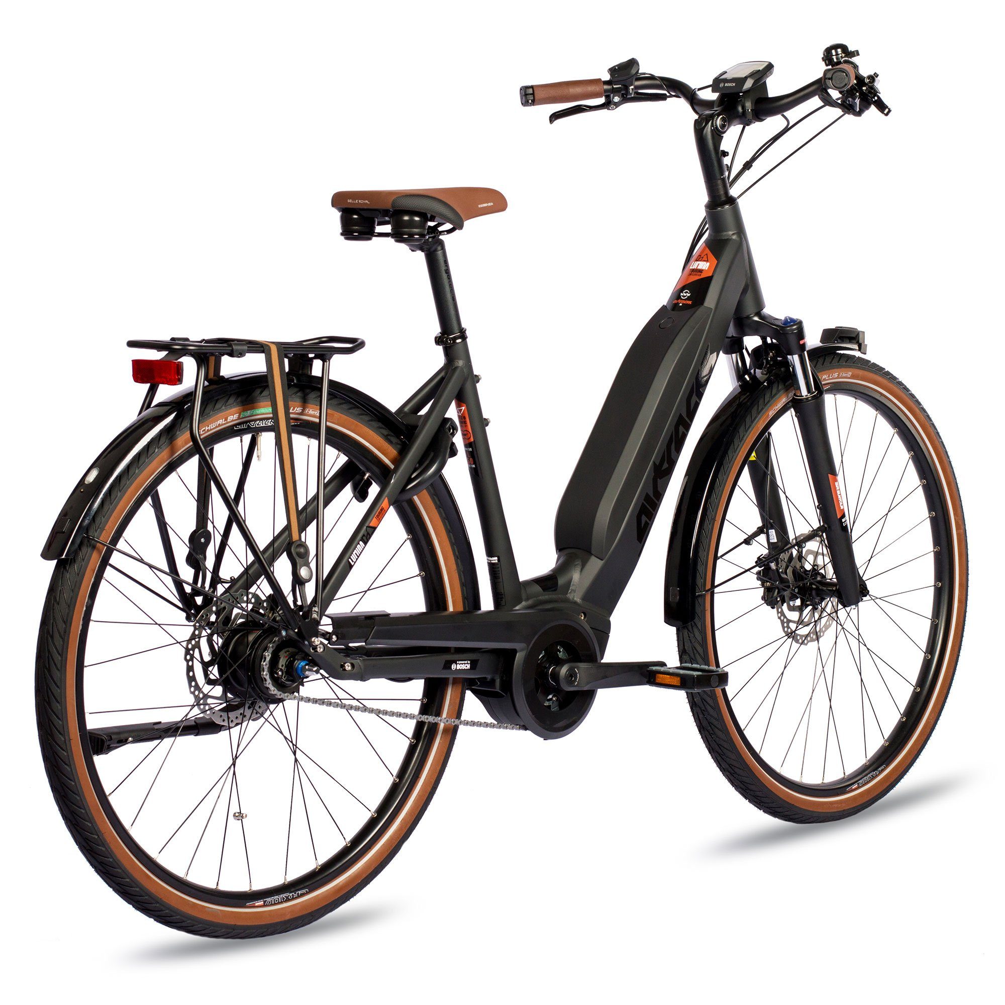 Airtracks E-Bike Cityrad 28 Zoll E-Bike LS City Fahrrad LUMINA BOSCH ACTIVE PLUS LINE, 8 Gang SHIMANO NEXUS 8 Schaltwerk, Nabenschaltung, Mittelmotor, 500 Wh, WAVE Trekking Bike Tiefeinsteiger Low Step 45 50cm 55cm