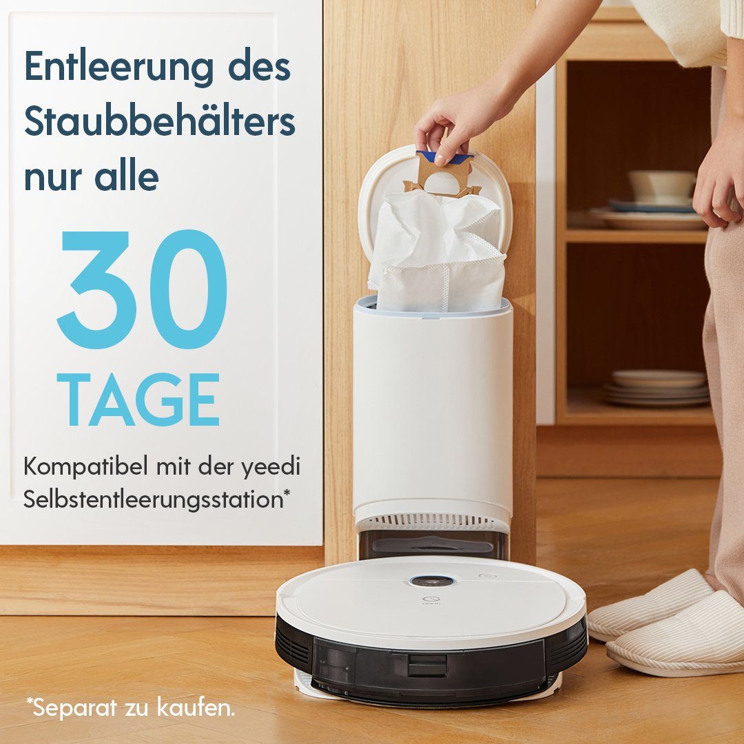 2 W, 2-in-1 vac Saug- Wischroboter, pro, beutellos, 40,00 und Hinderniserkennung ECOVACS, Nass-Trocken-Saugroboter App-/Sprachsteuerung, YEEDI 3D aus