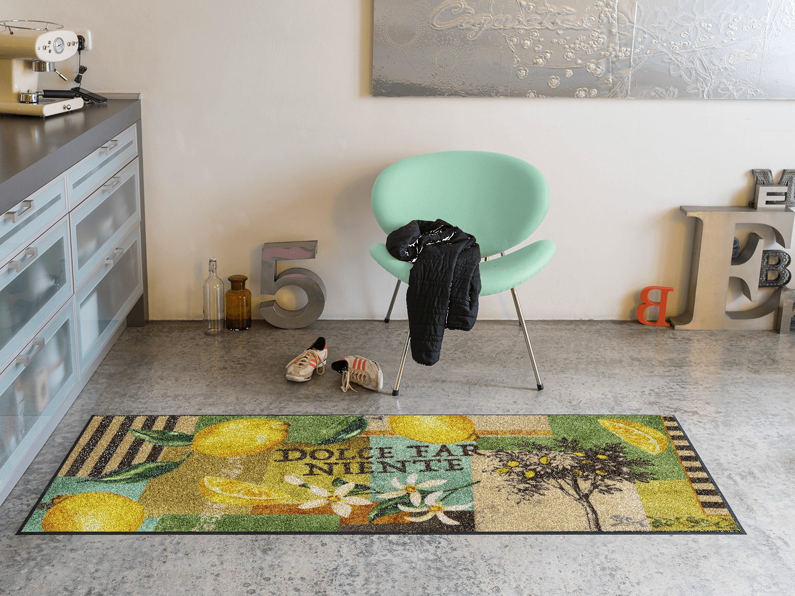 Salonloewe Fußmatte Salonloewe DOLCE FAR NIENTE Fußmatte Wohnmatte 75 x 190 cm, Rechteckig, Höhe: 7 mm, In- und Outdoor, waschbar bei 40° Grad und trocknergeeignet