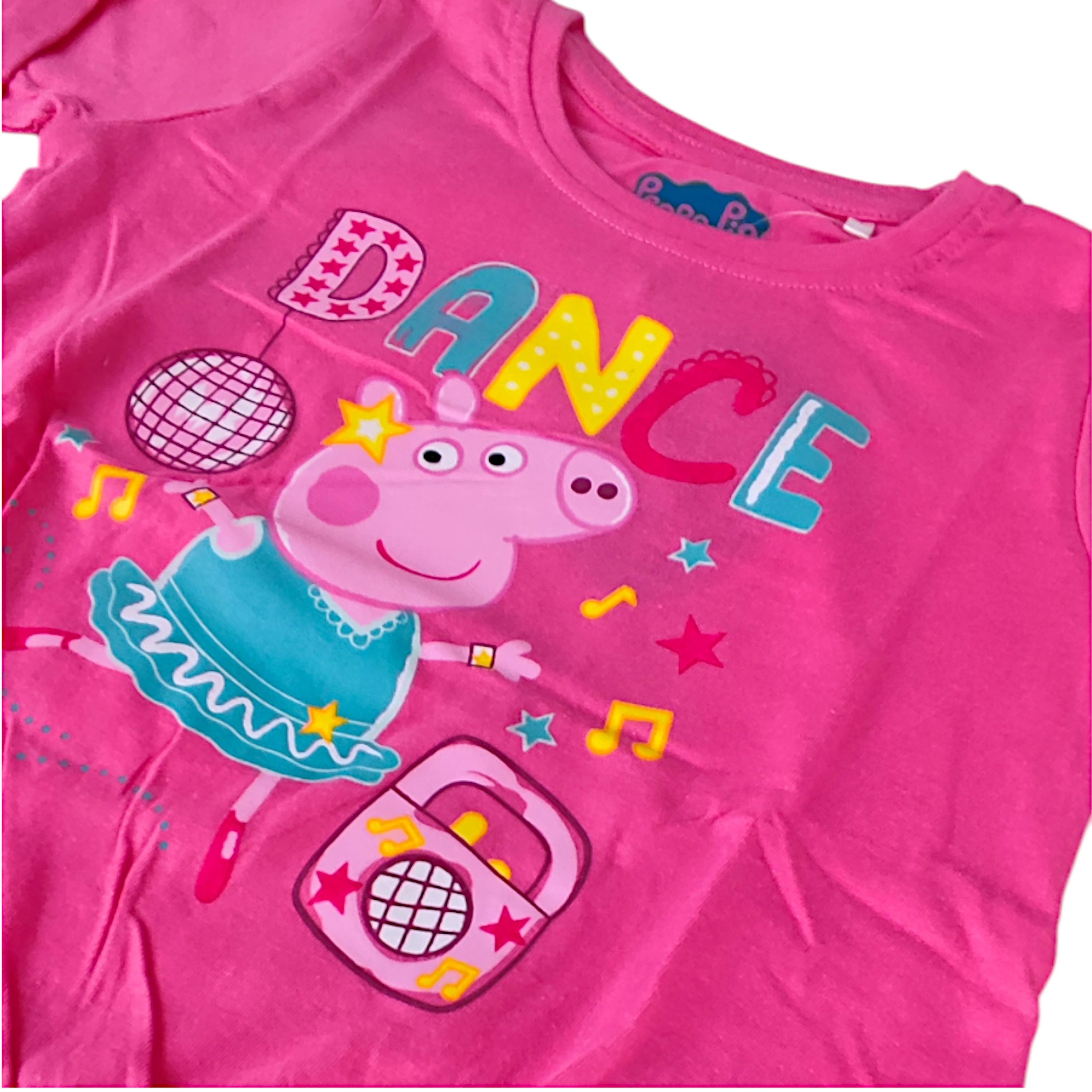 Peppa Pig Langarmshirt Peppa Wutz Mädchen Shirt aus Baumwolle Gr. 92 - 116 cm