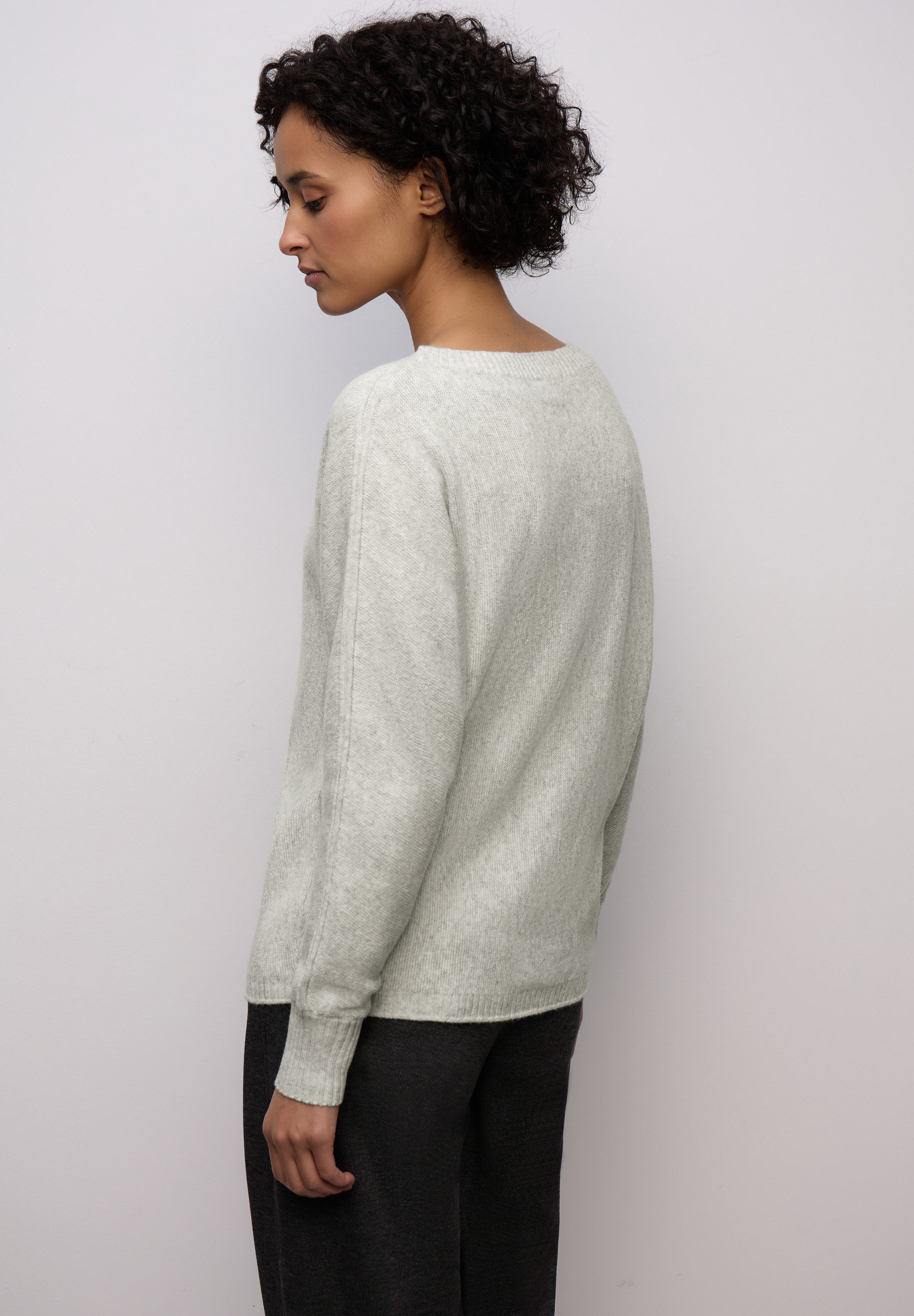 STREET ONE Strickpullover mit Materialmix
