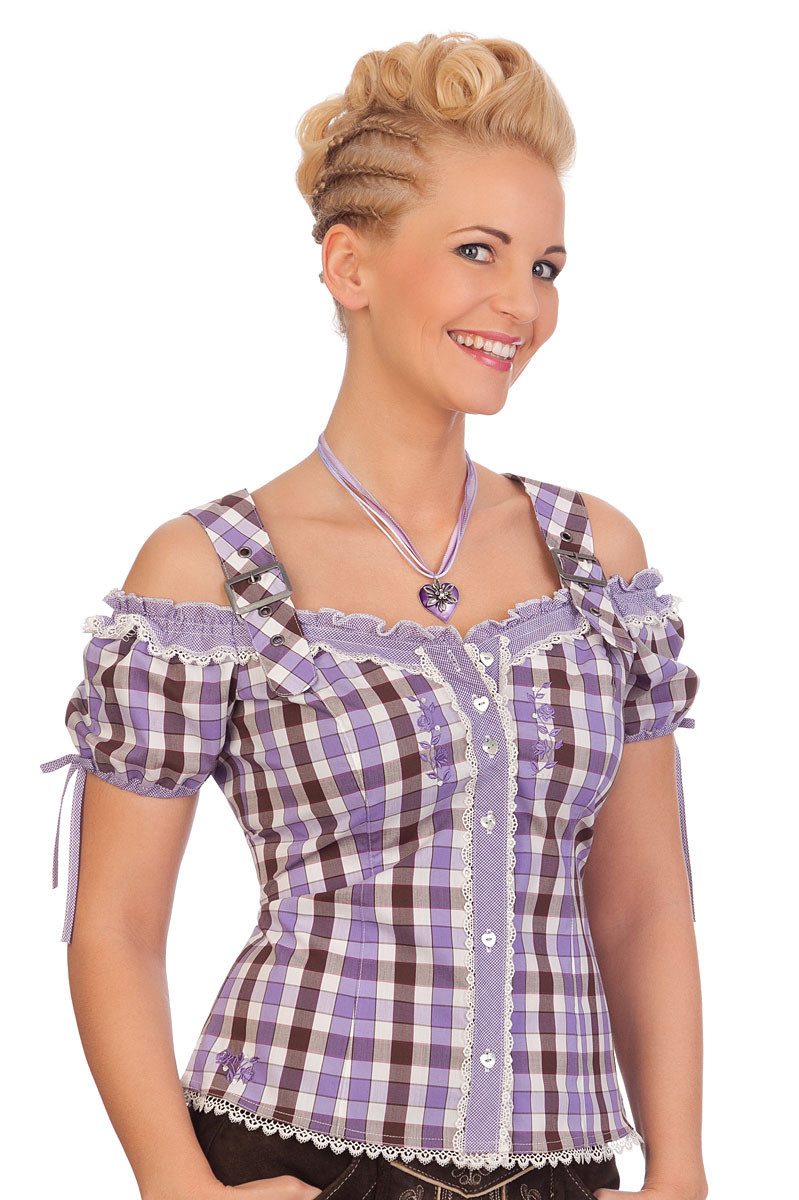 Trachtenbluse Trachtenbluse - BEERE - flieder