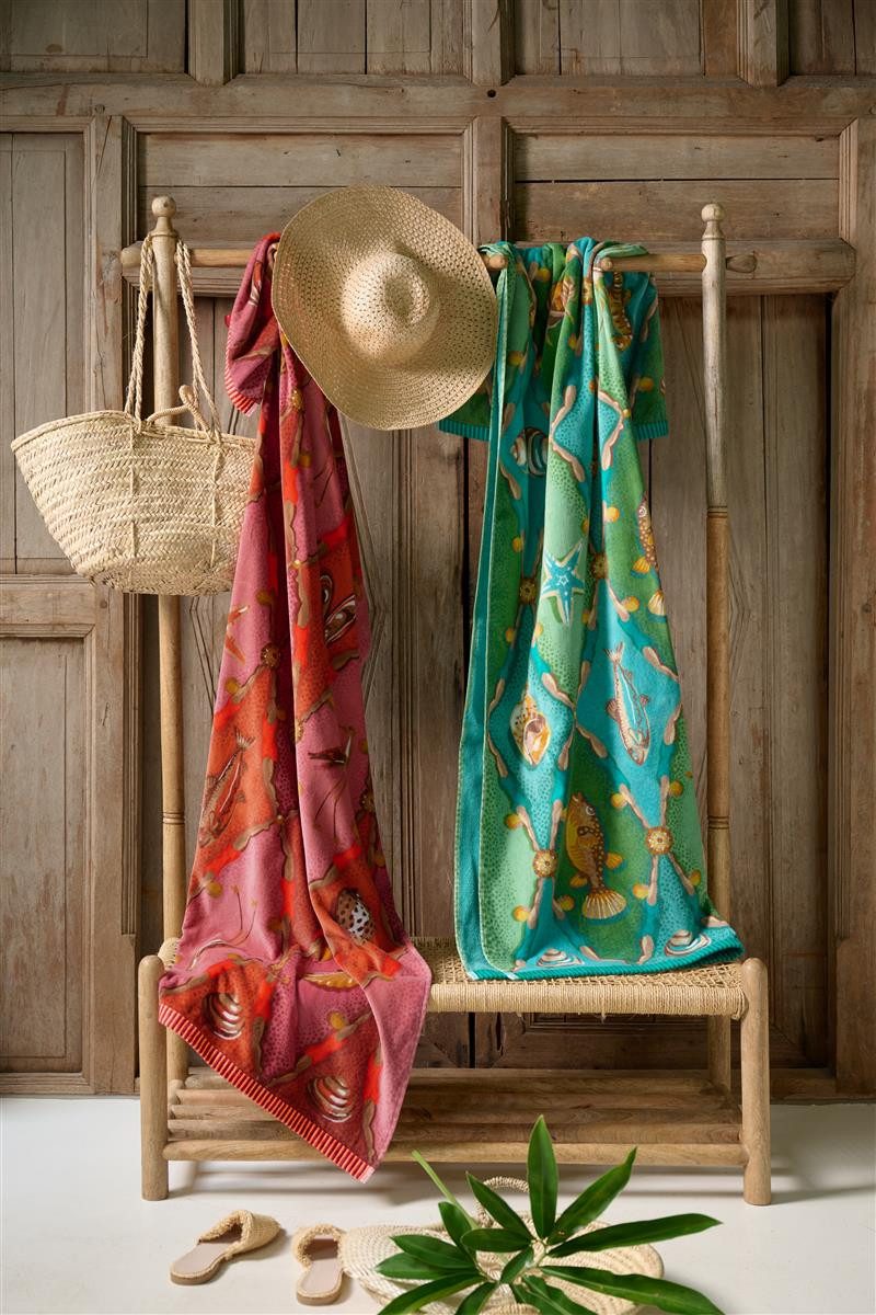 PiP Studio Handtücher Little Sea pink Badetuch 100x180cm (1 Stück), 100% Baumwolle (329675)