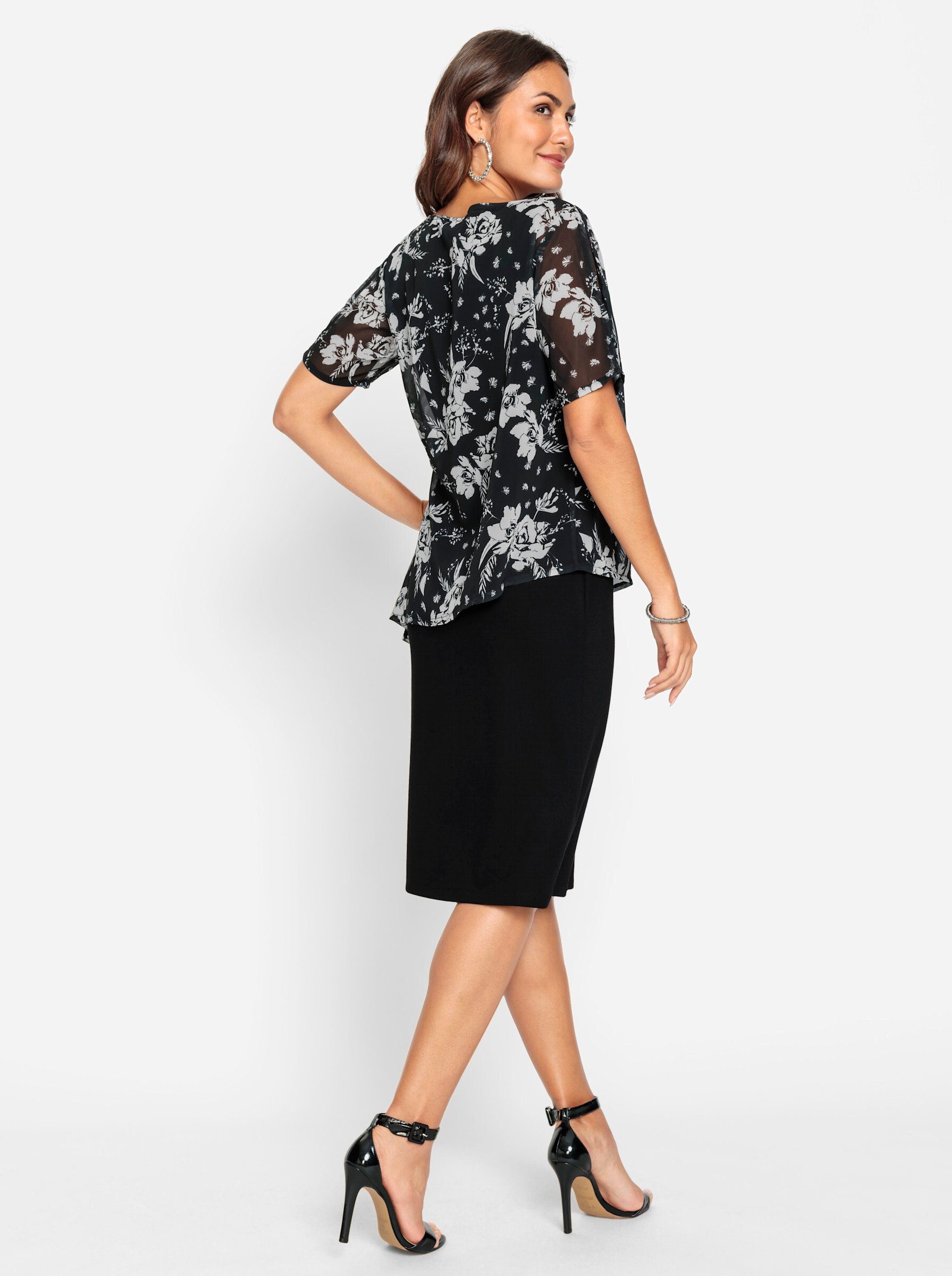 Witt Etuikleid Chiffonkleid .