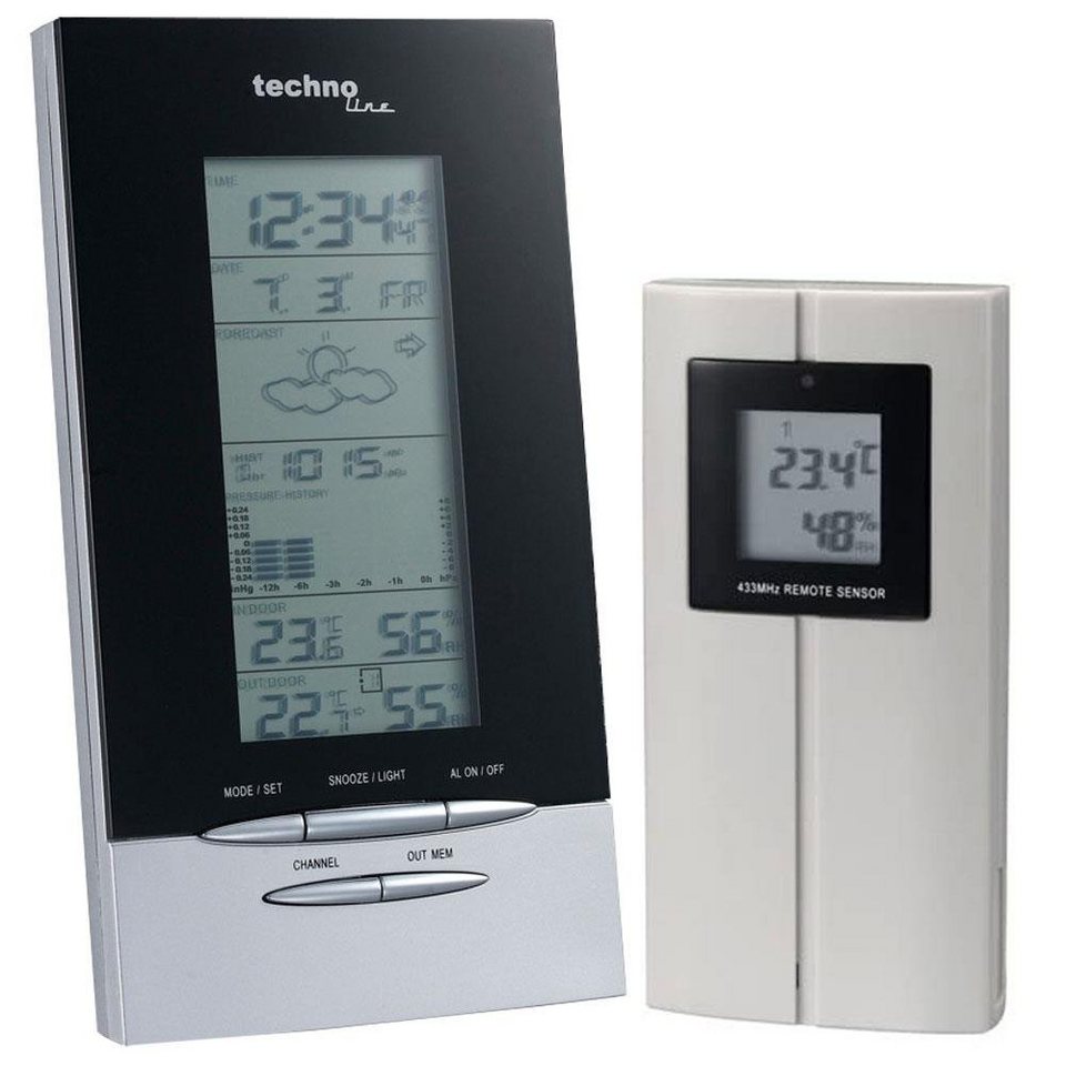4-tlg Hygrometer Digital Rund Thermometer Temperatur Luftfeuchtigkeit 50~70°C