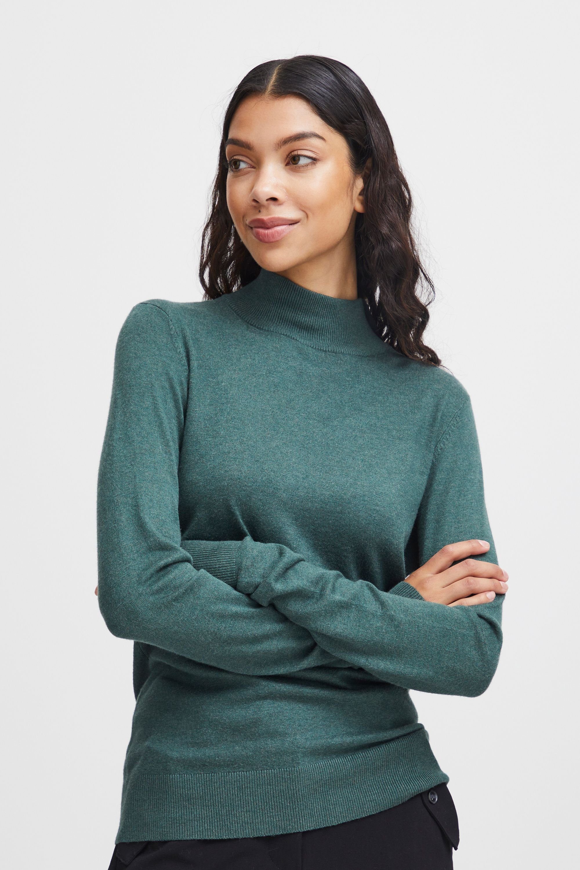 b.young Strickpullover BYMMPIMBA1 BUTTON Cilantro 20813511 JUMPER - (1956211) Melange