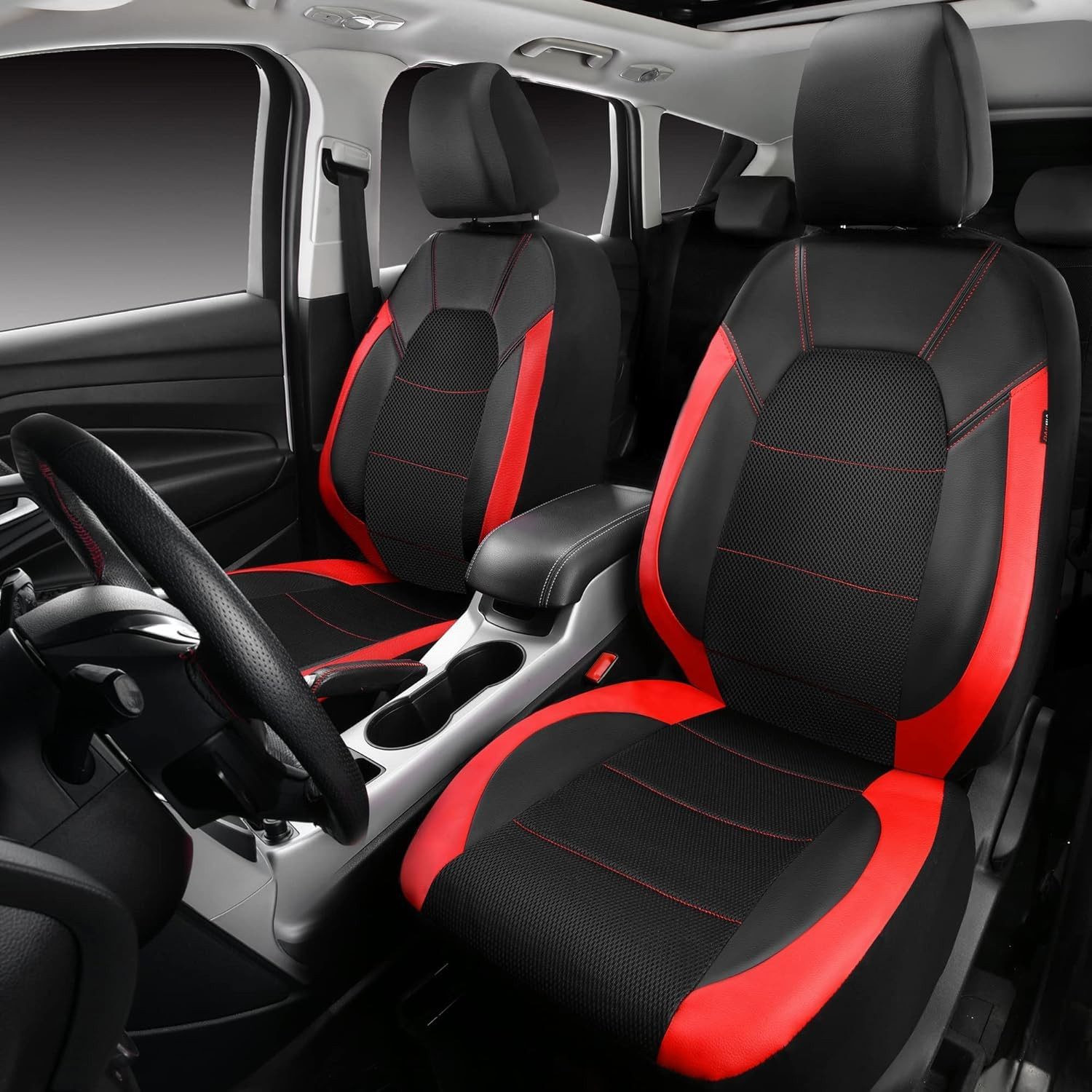 GarveeMore Autositzbezug Universal 9 Stück Autositzbedeckungen Vollständiges Set 5-Sitz