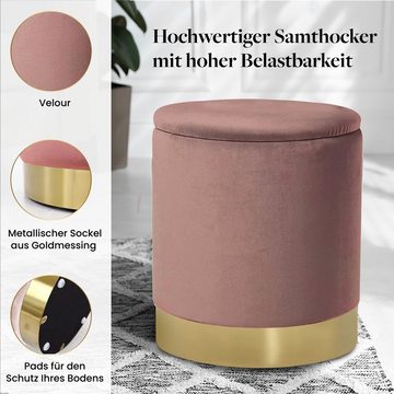 ELYFLAIR Hocker ELYFLAIR® Samthocker mit Stauraum