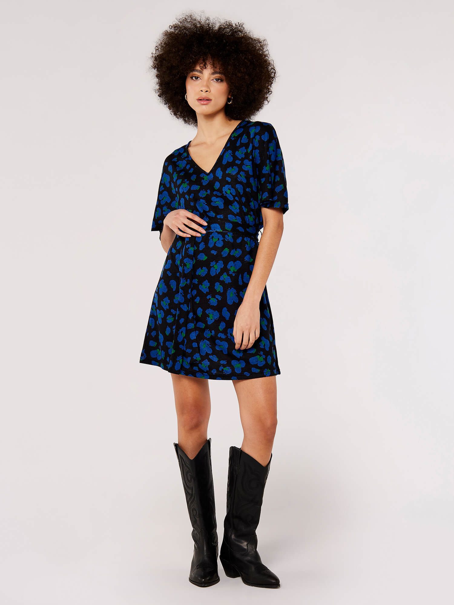Apricot Minikleid Animalprint-Minikleid, (2-tlg., Stoffgürtel) mit günstig online kaufen