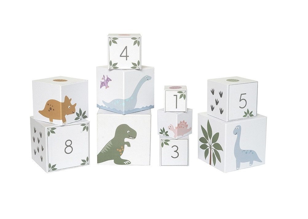 JaBaDaBaDo Stapelspielzeug Würfel Dino 1 bis 10, (10-tlg)
