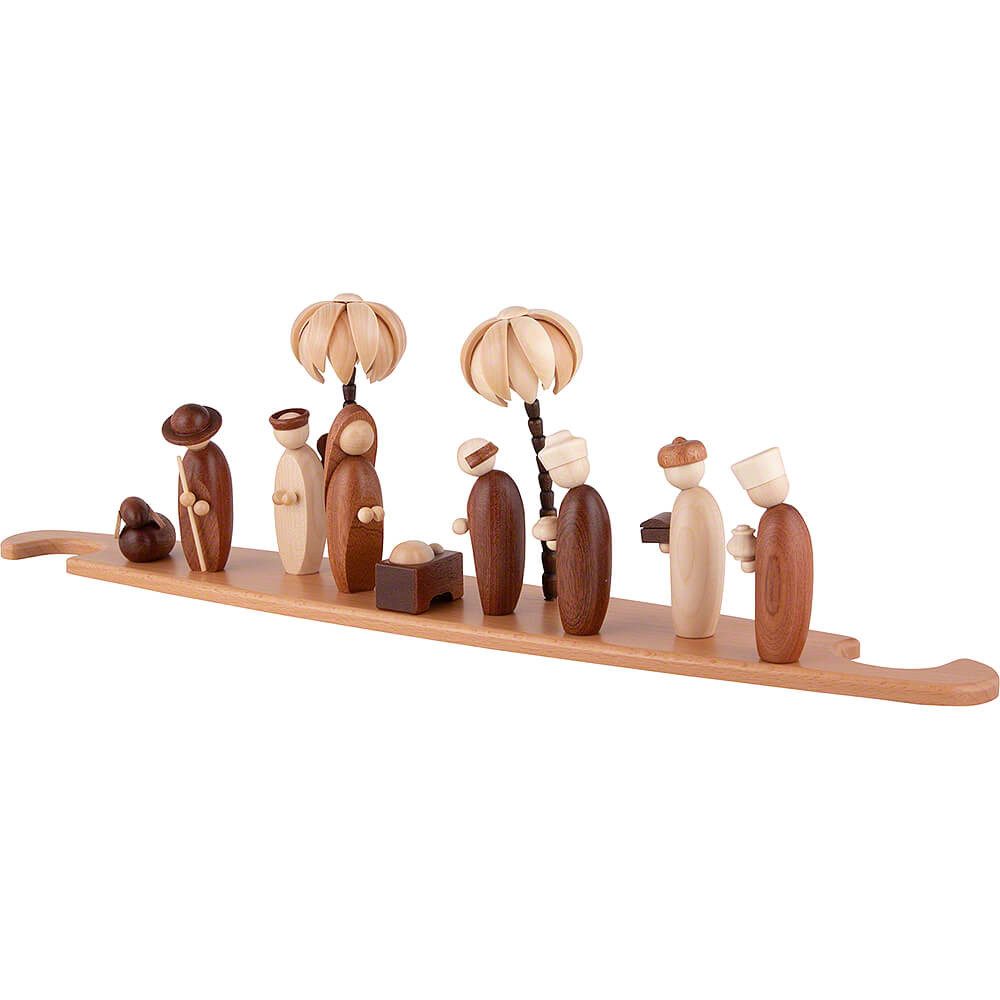 Müller Kleinkunst GmbH Seiffen Schwibbogen Motivplattform Heilige Familie natur für Moderne Lichterspitze (49x12c