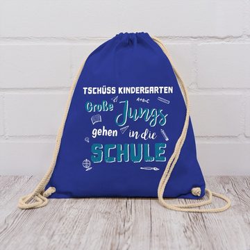 Shirtracer Turnbeutel Tschüss Kindergarten Große Jungs, Schulanfang & Einschulung Geschenk Turnbeutel