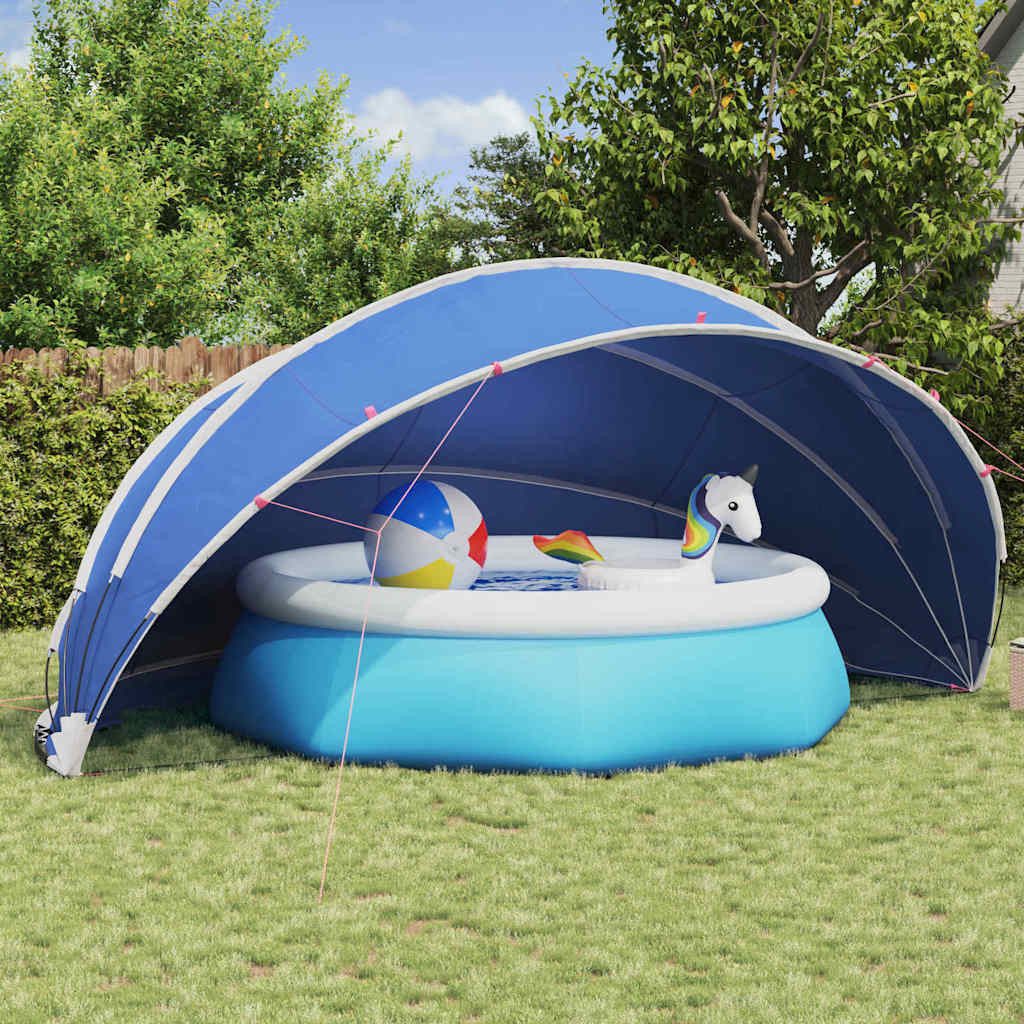 vidaXL Poolüberdachung, Pool-Dome Grün 546 x 516 x 250 cm