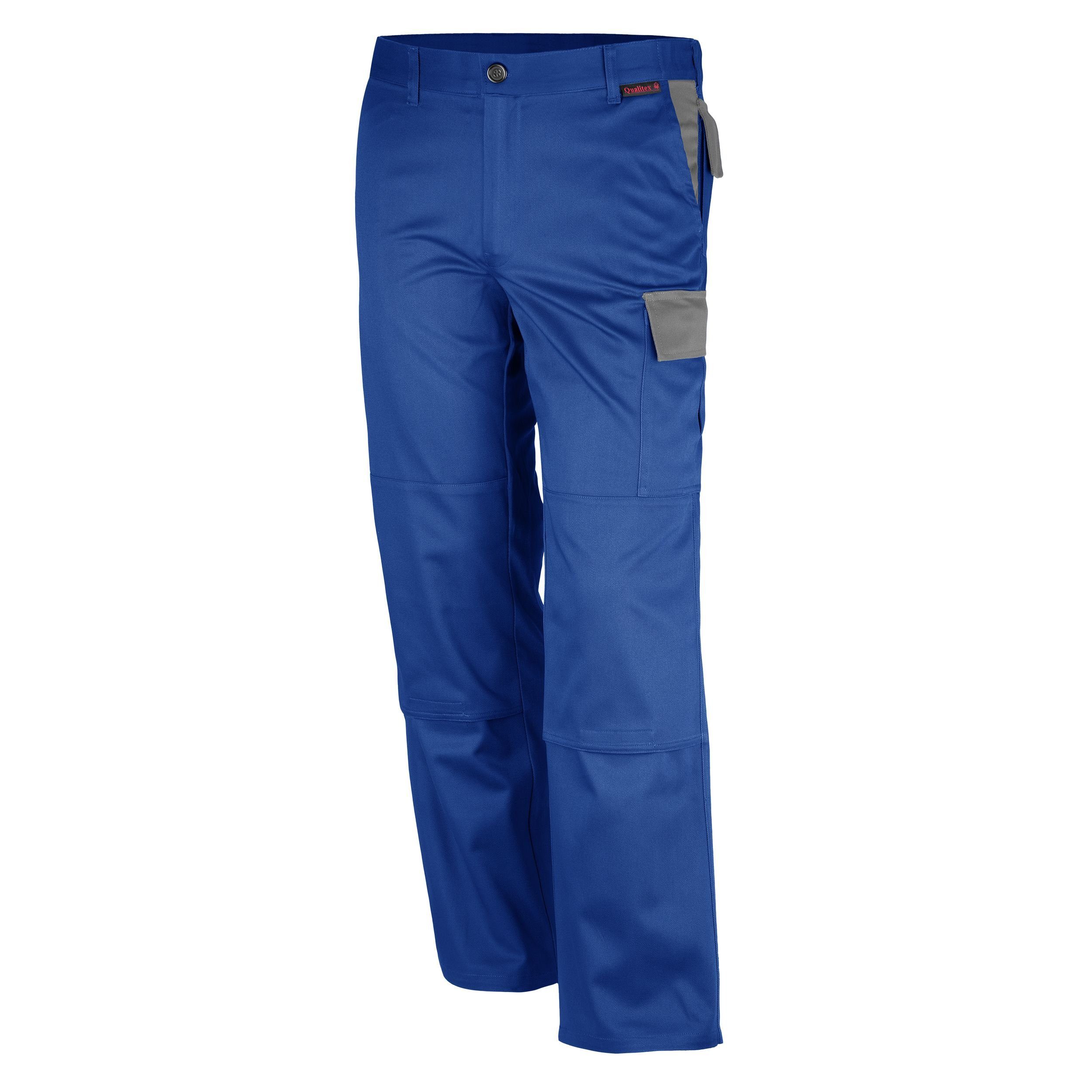 QUALITEX HIGH QUALITY WORKWEAR Arbeitsbundhose image Bundhose MG 300 g - stylische Werkstatthose kornblau/hellgrau