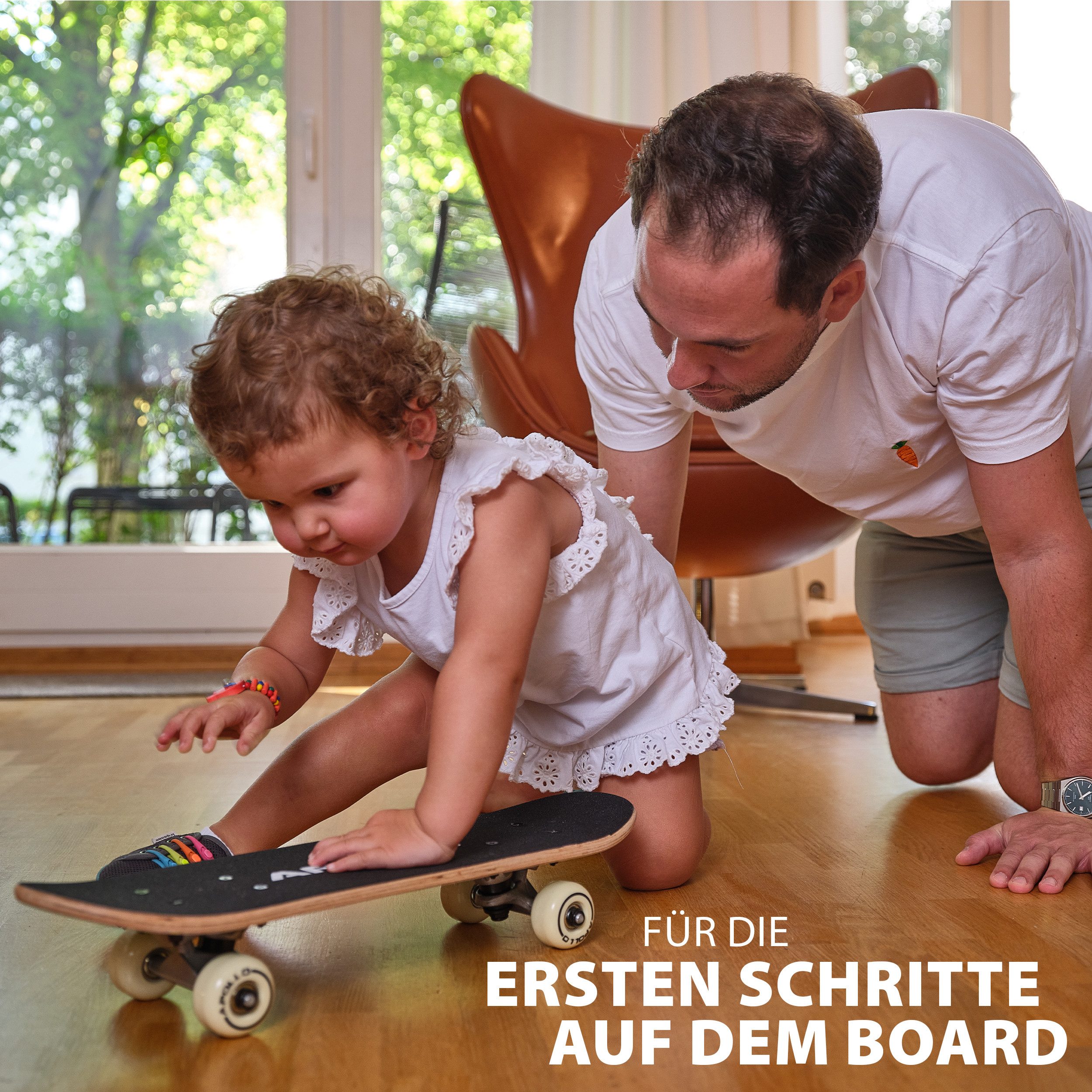 Apollo Skateboard Kinderskateboard 24" Kinder, Longboard, ABEC 3 und Aluminium Achsen