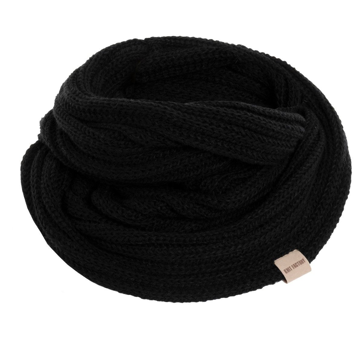 Strickschal Nica Loop Schal Schwarz One Size Gestreift