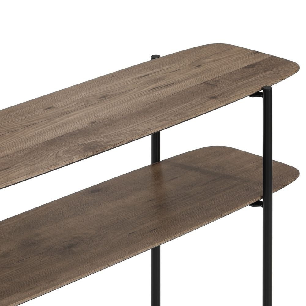 LebensWohnArt Konsolentisch Moderner Konsolentisch PINA 120cm taupe Pinien-Optik Konsole