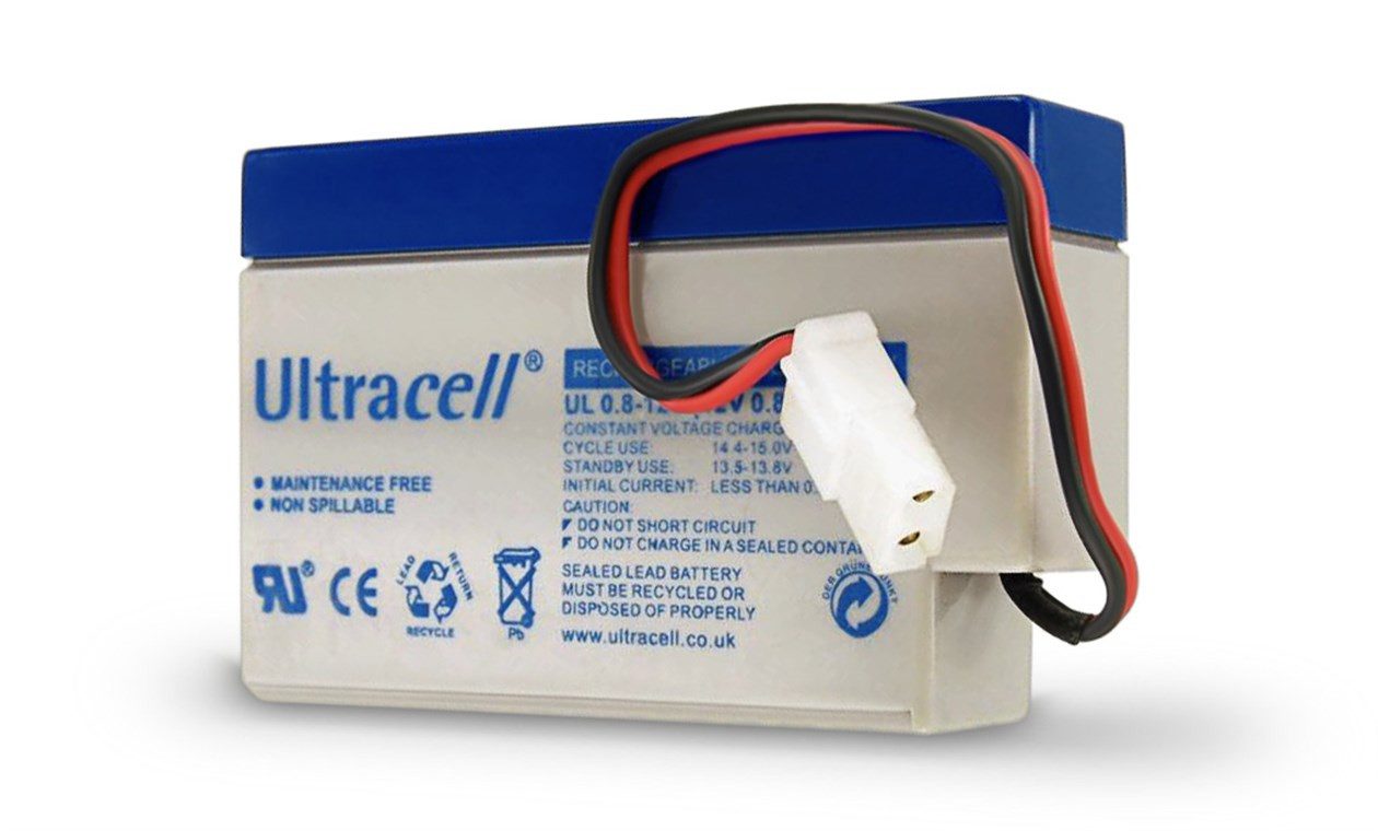 Ultracell UL Bleiakku 12 V, 0,8 Ah (UL0.8-12) - AMP-Stecker Bleiakku Batterie