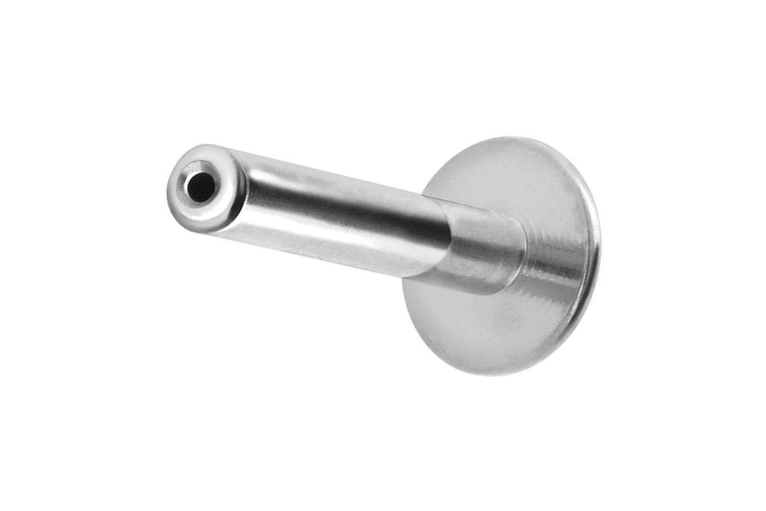 PIERCINGLINE Piercing-Set Titan Labret mit Push Fit ohne Kugel ABGERUNDETE PLATTE (Labrets, 1-tlg)