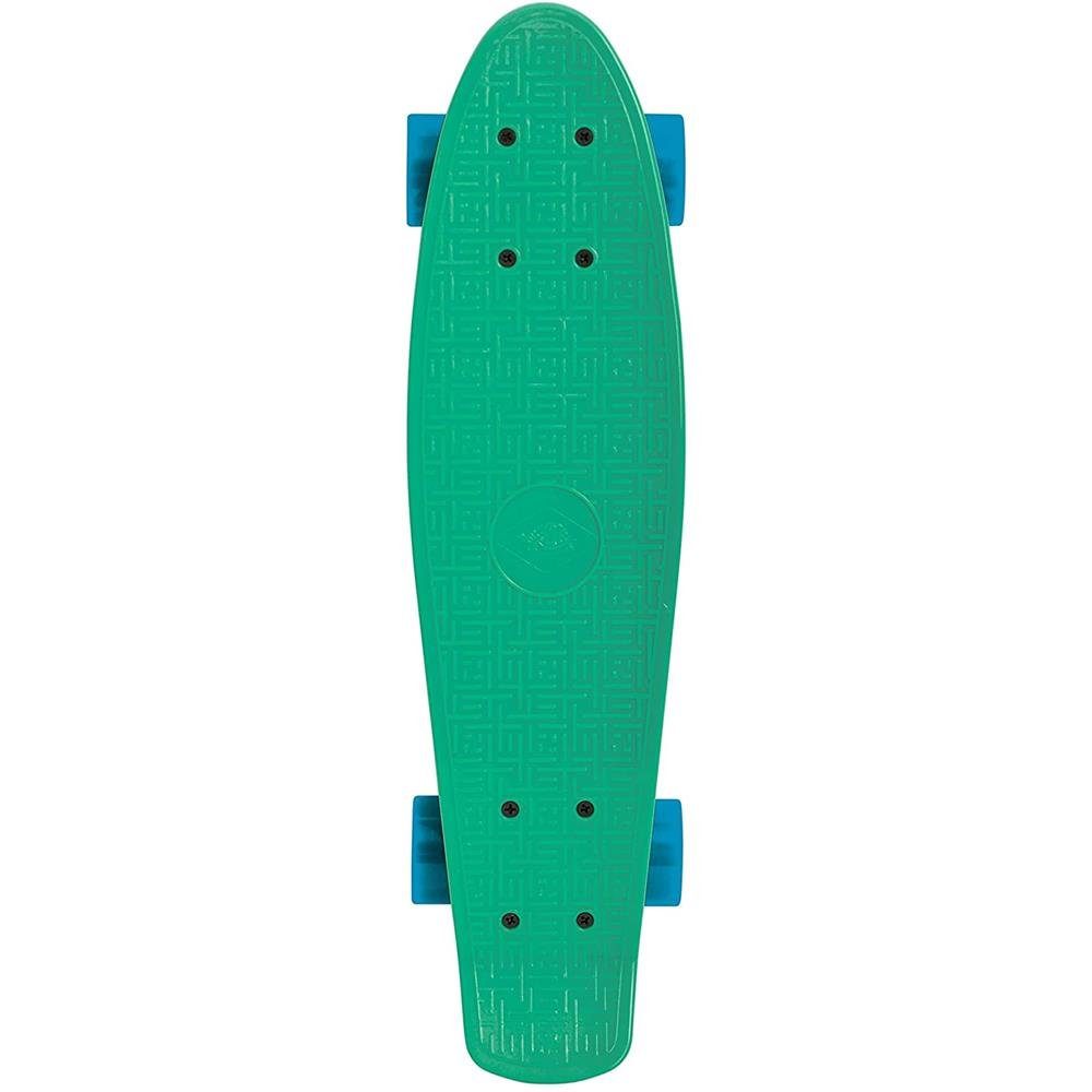 Schildkröt Skateboard Retro Grün, Robust Board Kunststoff-Deck mit Rutschfest Premium