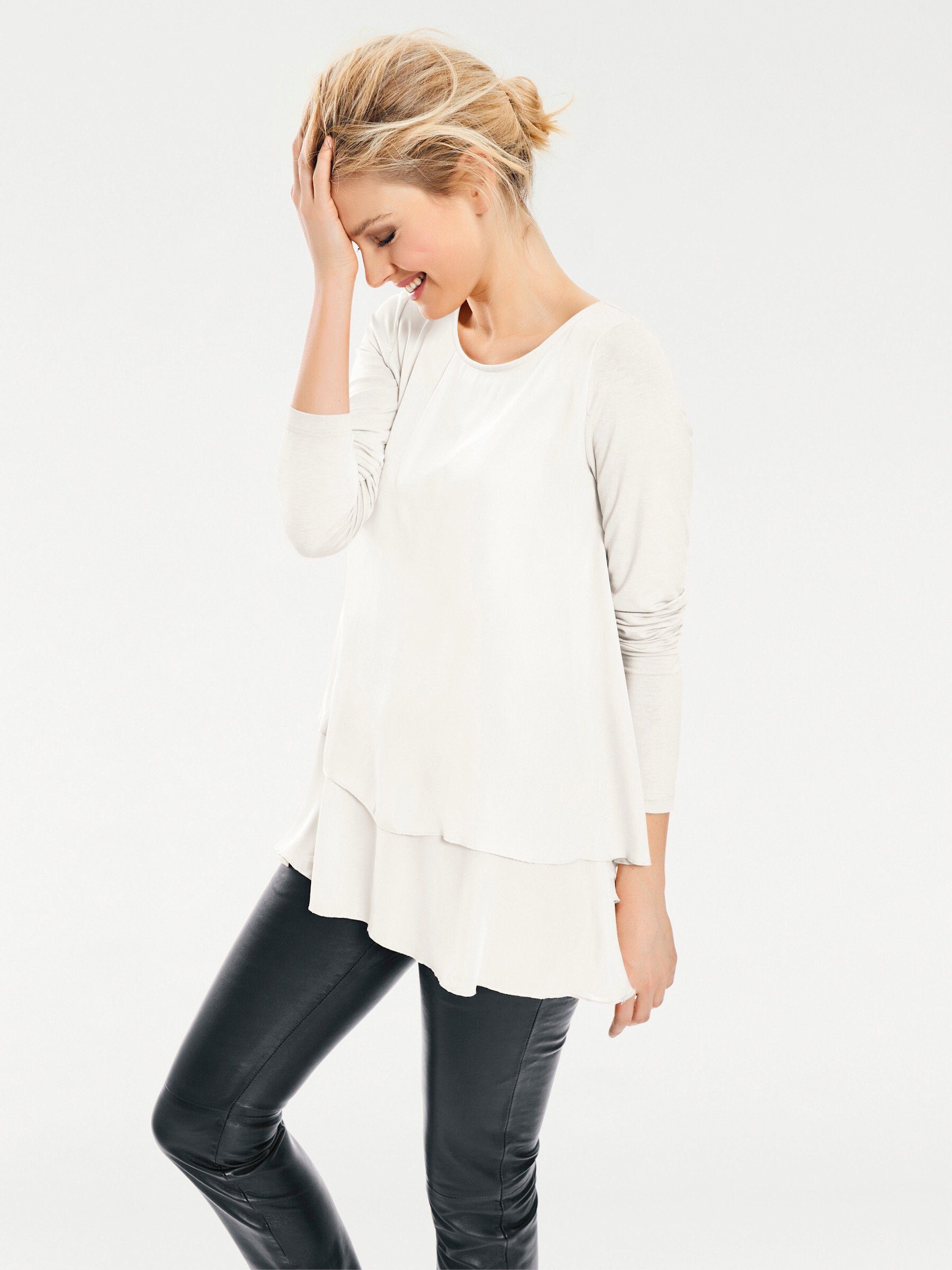 heine T-Shirt Rundhals-Shirt Langarm