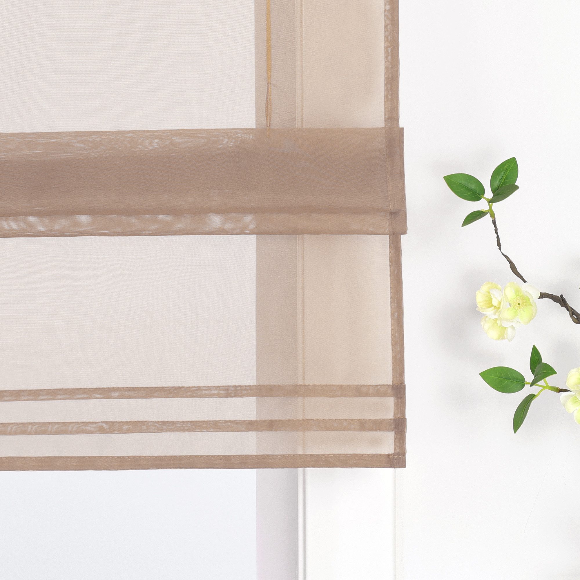 Delien Raffrollo Sophia, mit Schlaufen, Voile Uni Wohnzimmer Gardine günstig online kaufen