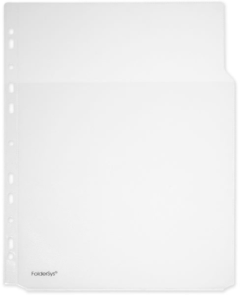 FOLDERSYS Prospekthülle Combi-Prospekthülle A4 2/3 offen bis 100 Blatt gelocht transparent