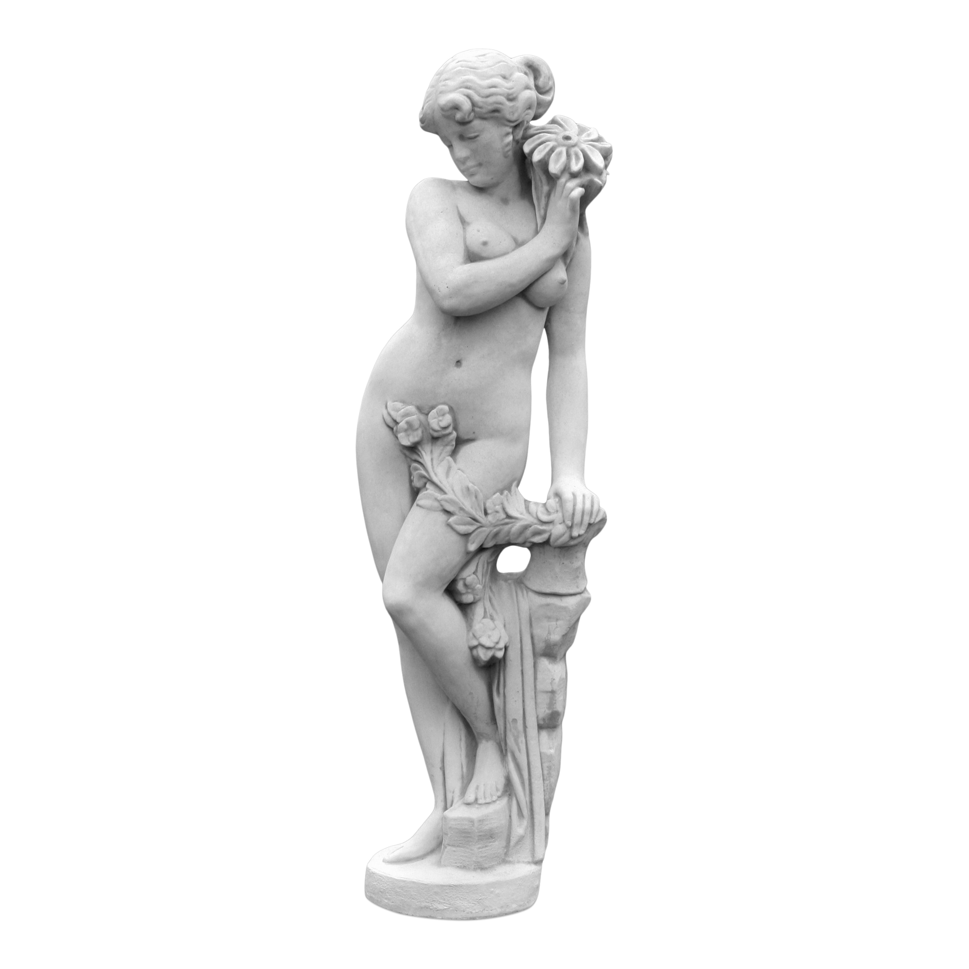 gartendekoparadies.de Gartenfigur Statue Venus mit Wasserlauf, Steinfigur, Steinguss, H. 141 cm, 125 kg, Frostsicher