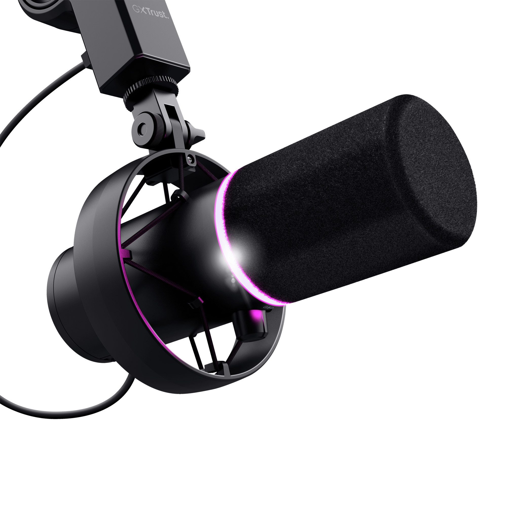 Trust Mikrofon GXT 255+ Onyx USB Streaming Mikrofon mit Arm für PC Podcast