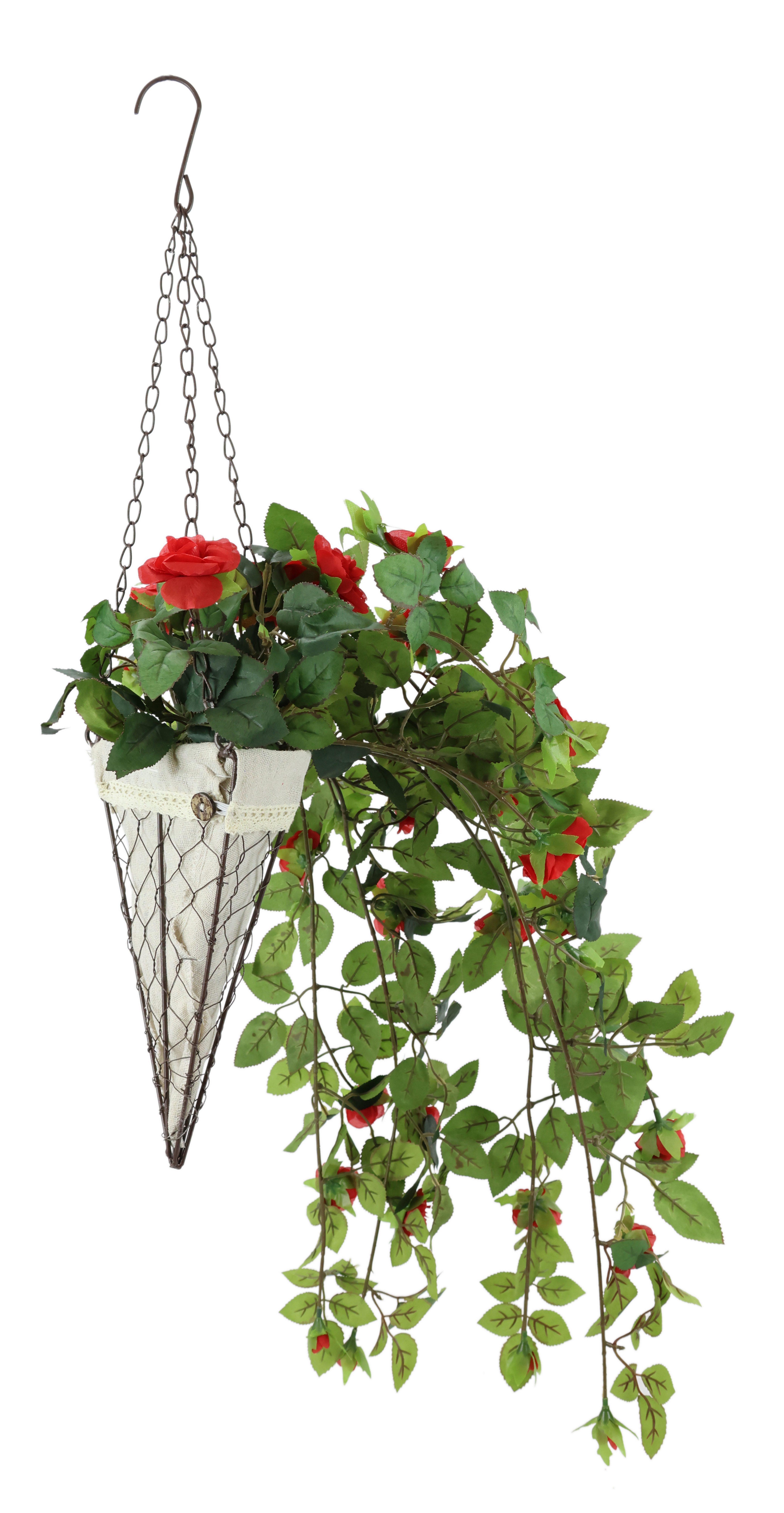 Kunstpflanze Künstlicher Rosenbusch im Korb, I.GE.A., Höhe 80 cm, Rosen Dek günstig online kaufen