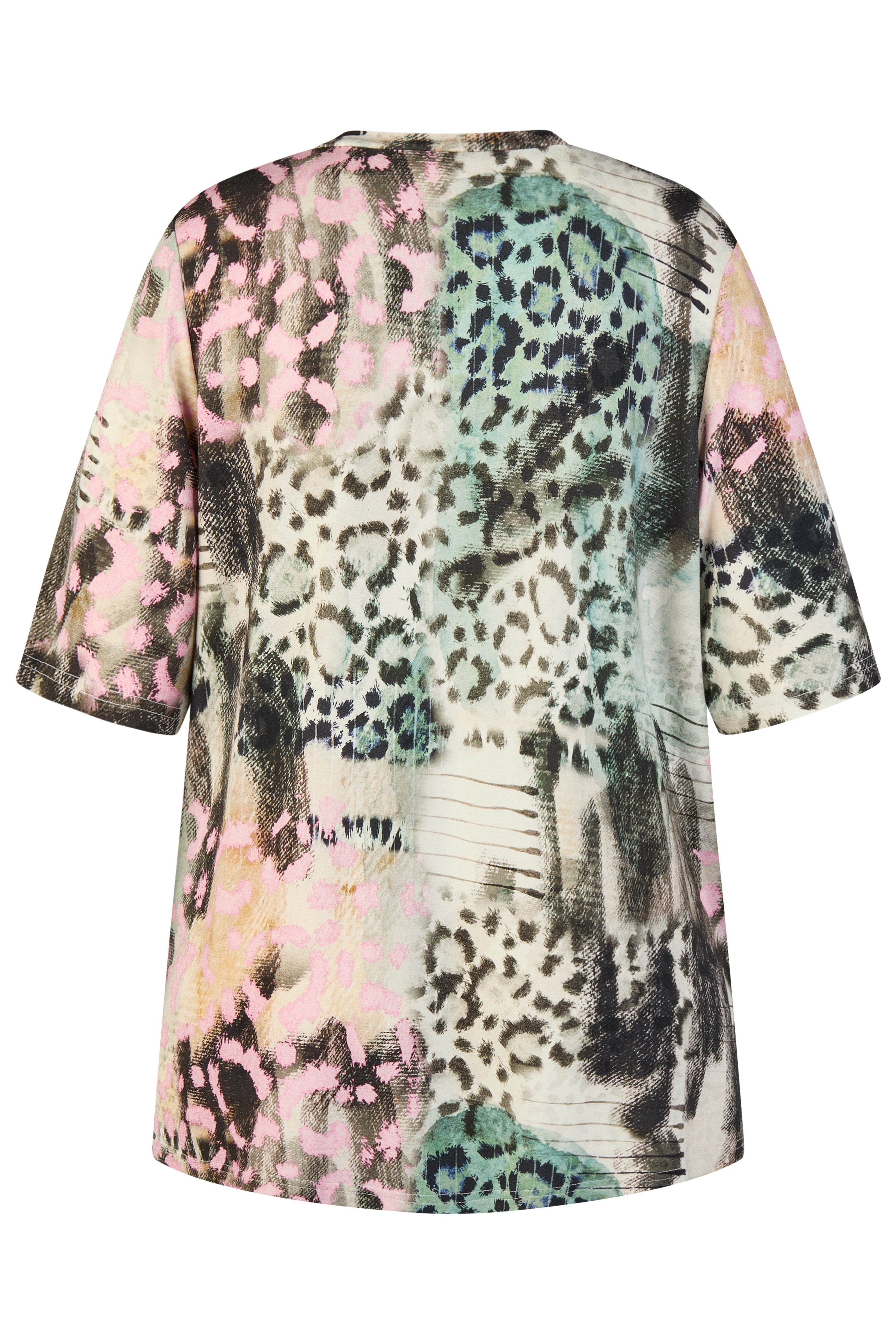 Mona Lisa Print-Shirt Große Größen - in modernem Salbei-Print aus hochwertige Viskosemischung