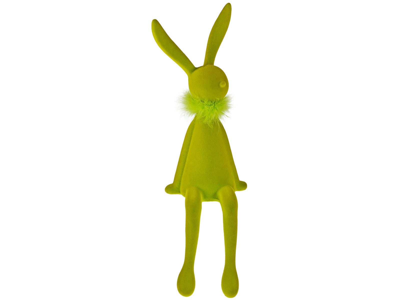 Werner Voß Dekofigur Voß Hase mit Federboa grün 17x18x56 cm
