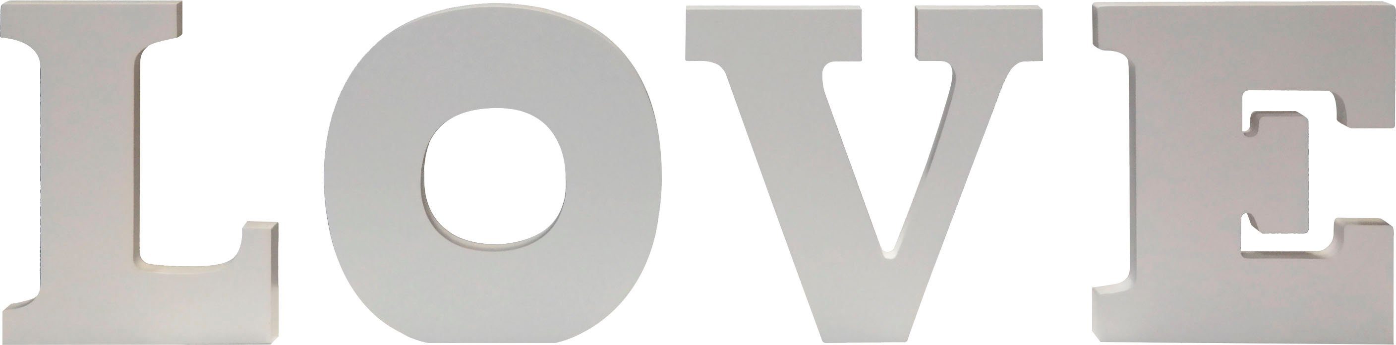 Höhe Möbel weiß, cm, Deko-Buchstaben & Deko Ylvie, Schriftzug Myflair Wohnzimmer "LOVE", 20 Accessoires