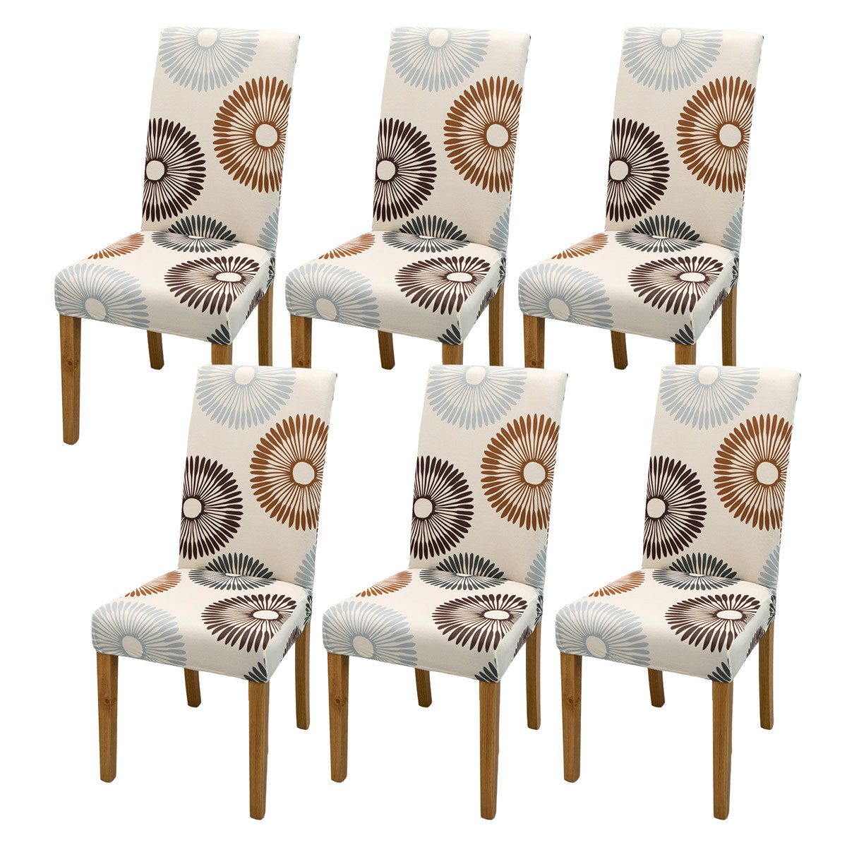Stuhlbezug Stuhlhussen 4/6er Set Spannbezug für Esszimmerstühle Schwingstuhl