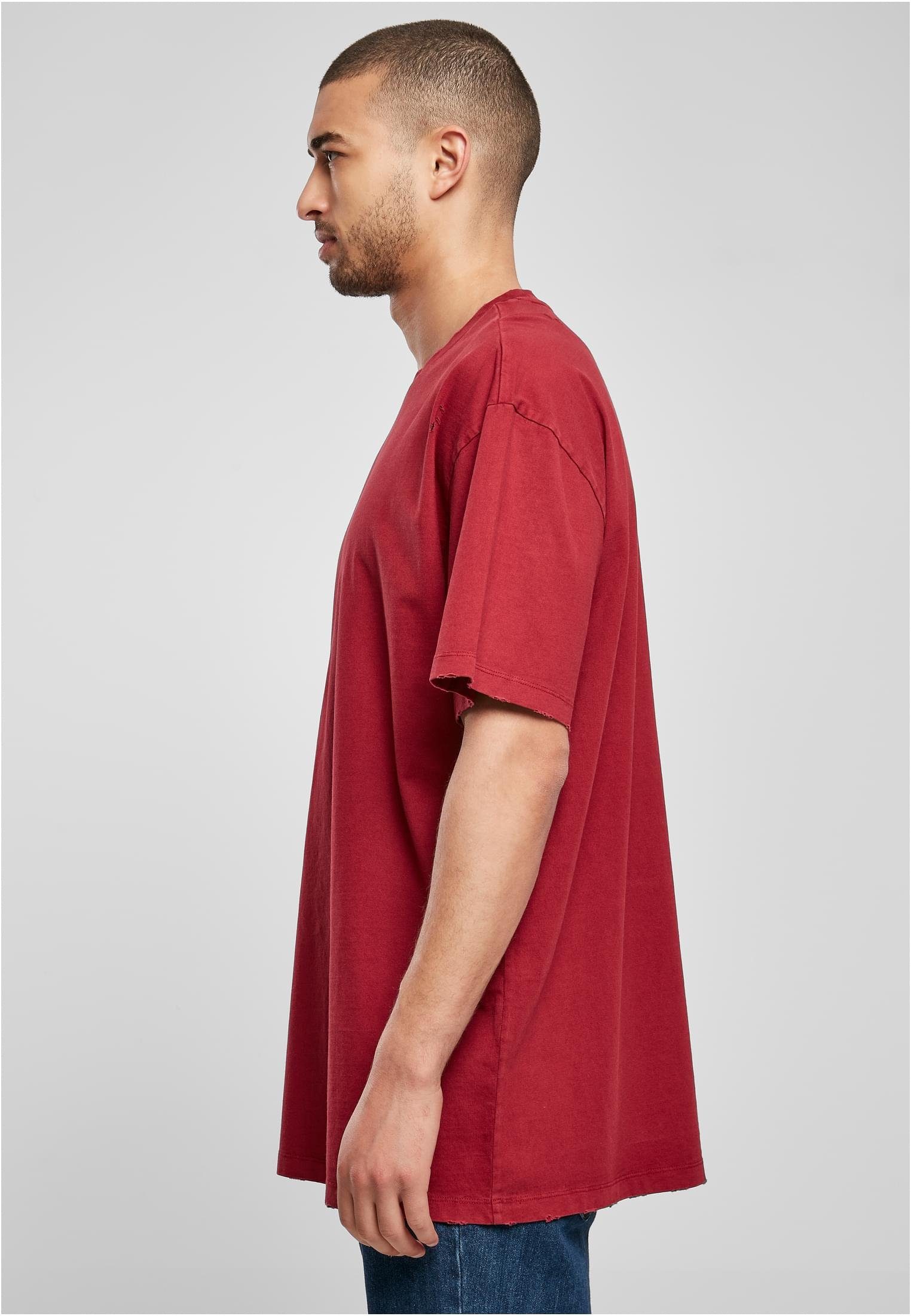 (1-tlg) CLASSICS Distressed Kurzarmshirt Herren brickred URBAN Tee Oversized