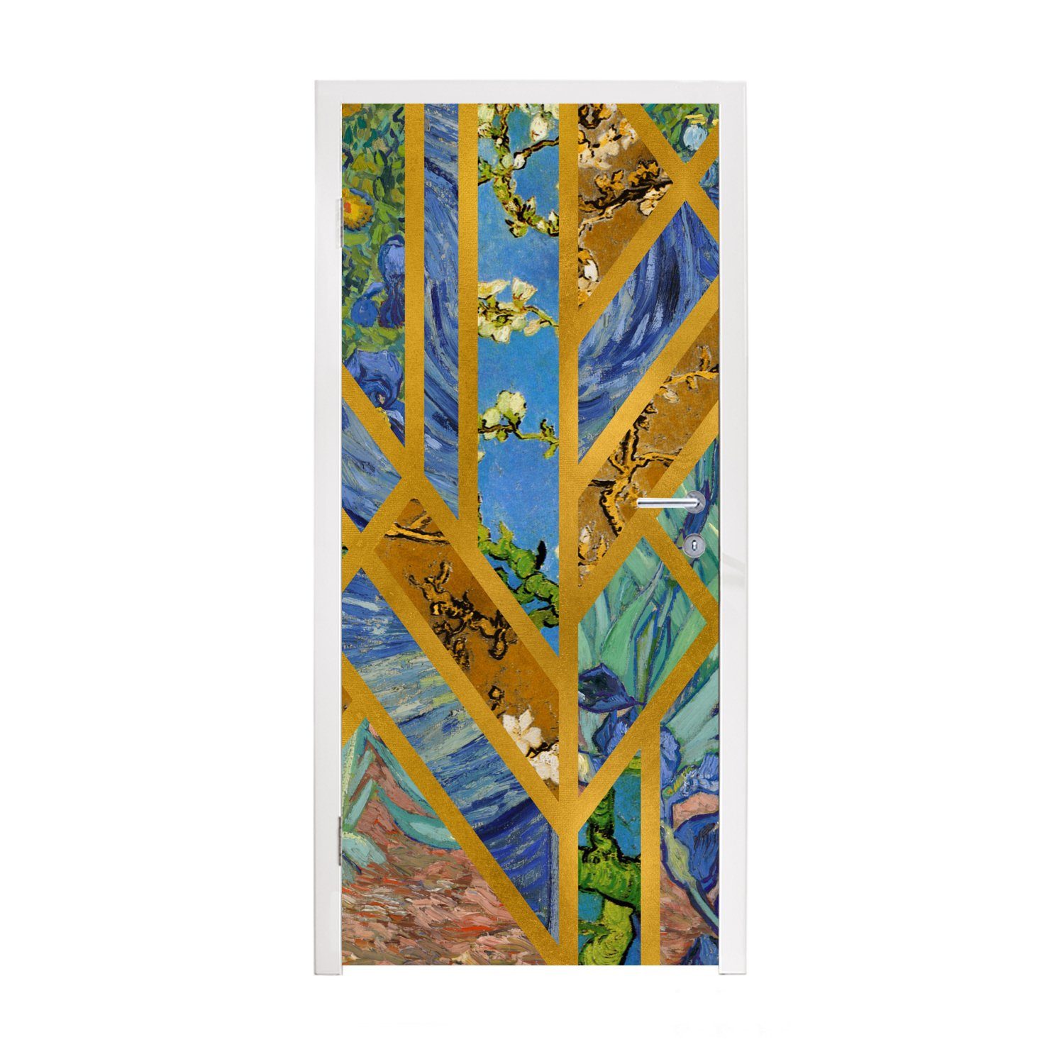 Tür, - St), Alte Türaufkleber, Meister, Gogh MuchoWow Fototapete cm Türtapete (1 75x205 Kunst bedruckt, für - Matt, van Vincent