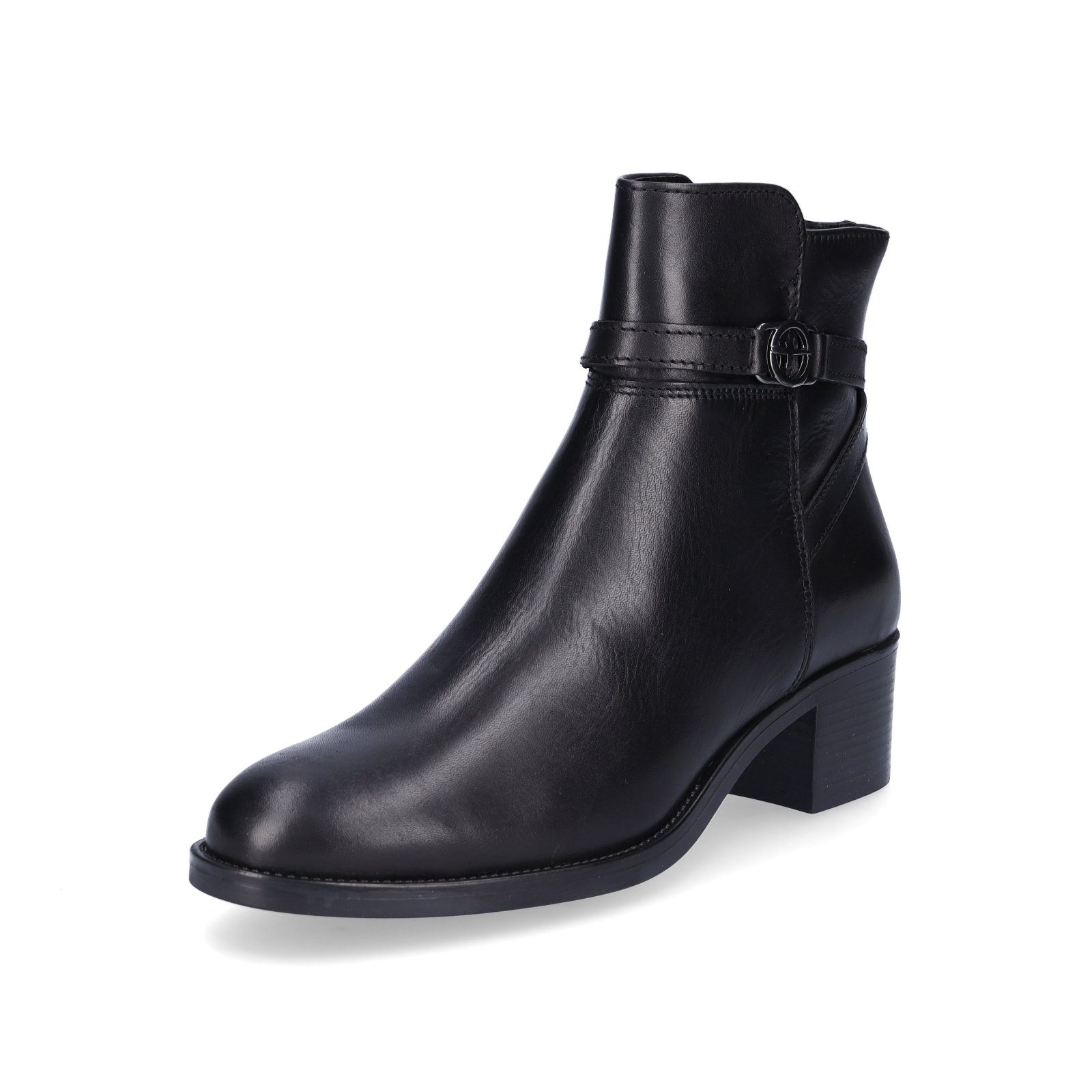 Tamaris Damen Leder Stiefelette schwarz Stiefelette