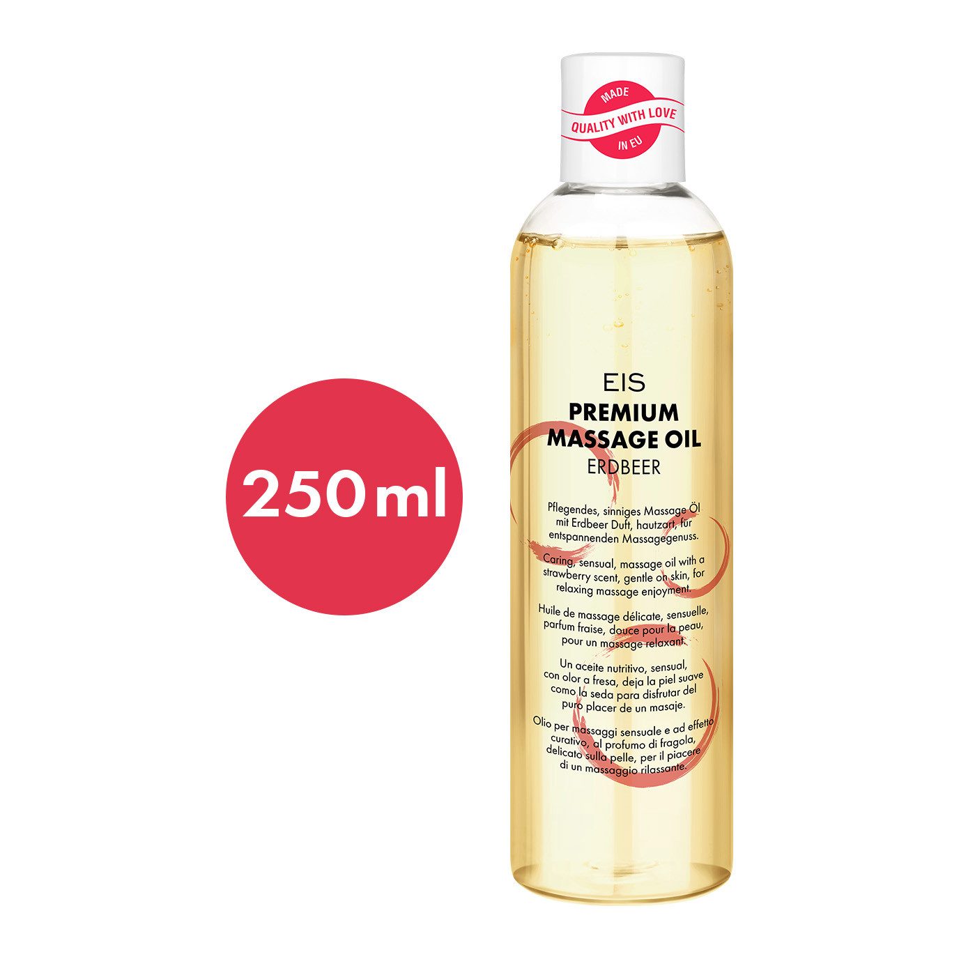 EIS Gleit- & Massageöl EIS Premium Massageöl 'Erdbeere', 250ml, Massage, pflegend, 0-tlg.