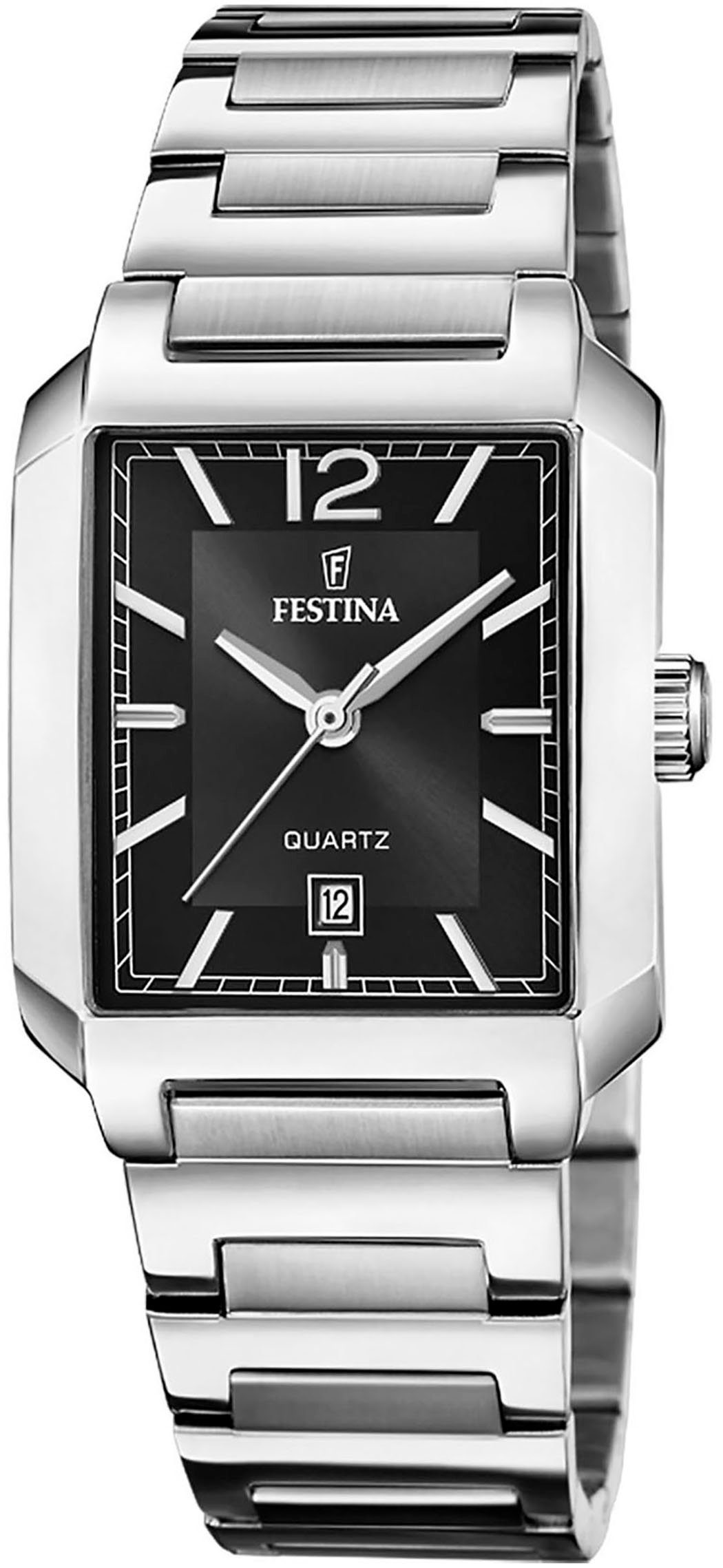 Festina Quarzuhr On The Square F20679/4, Armbanduhr, Damenuhr, Edelstahlarm günstig online kaufen