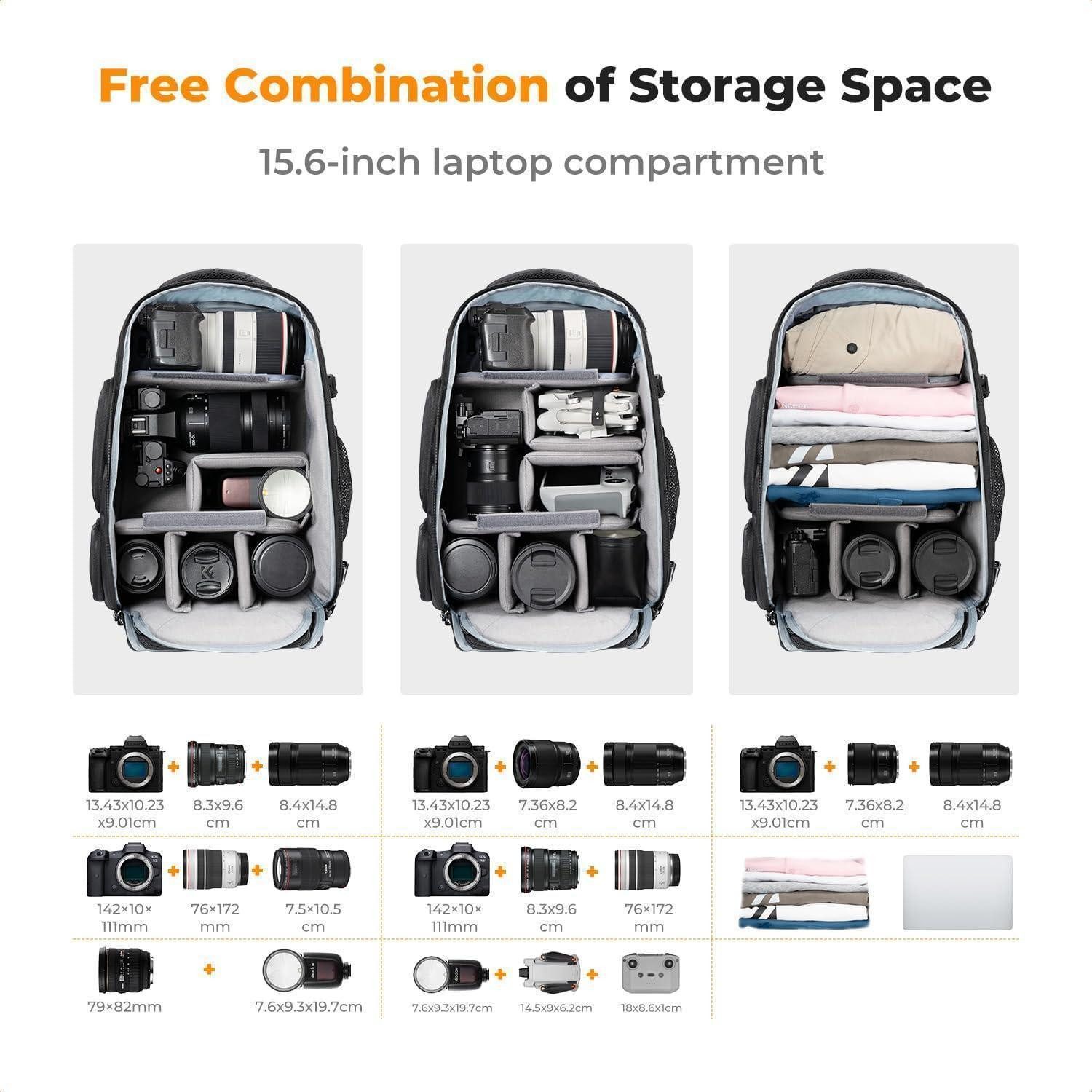 LuxusKollektion Kameratasche Kamerarucksack wasserdicht Fotorucksack Canon Nikon Sony Drohne Laptop
